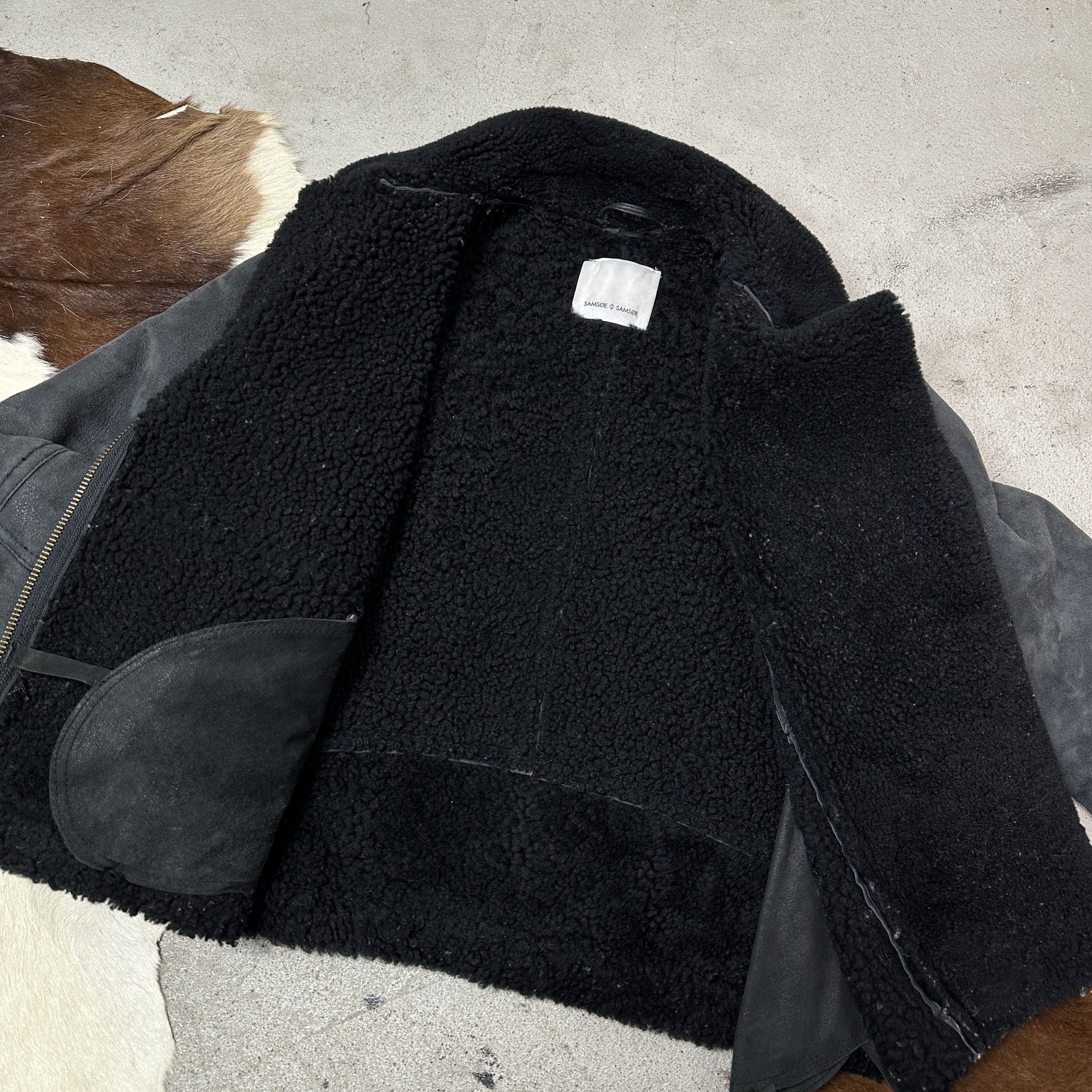 Samsoe Samsoe Vintage Old Money Samsoe Samsoe Real Shearling Jacket 00s Size M / US 6-8 / IT 42-44 - 5 Thumbnail
