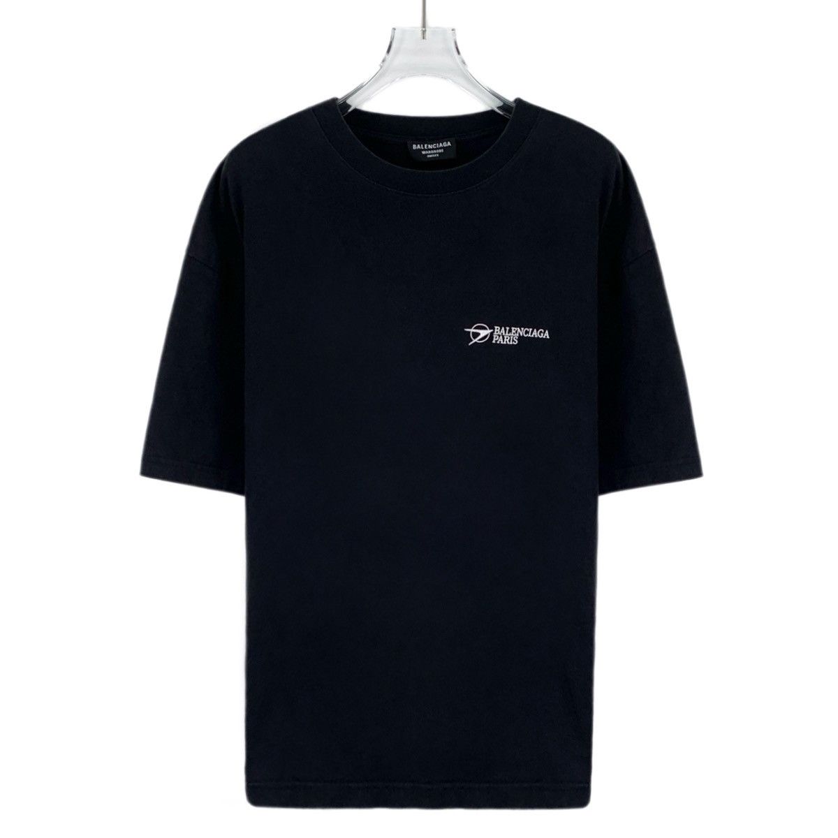 Balenciaga Balenciaga Black Logo Embroidered Short Sleeve T-shirt K26WX Size US S / EU 44-46 / 1 - 1 Thumbnail