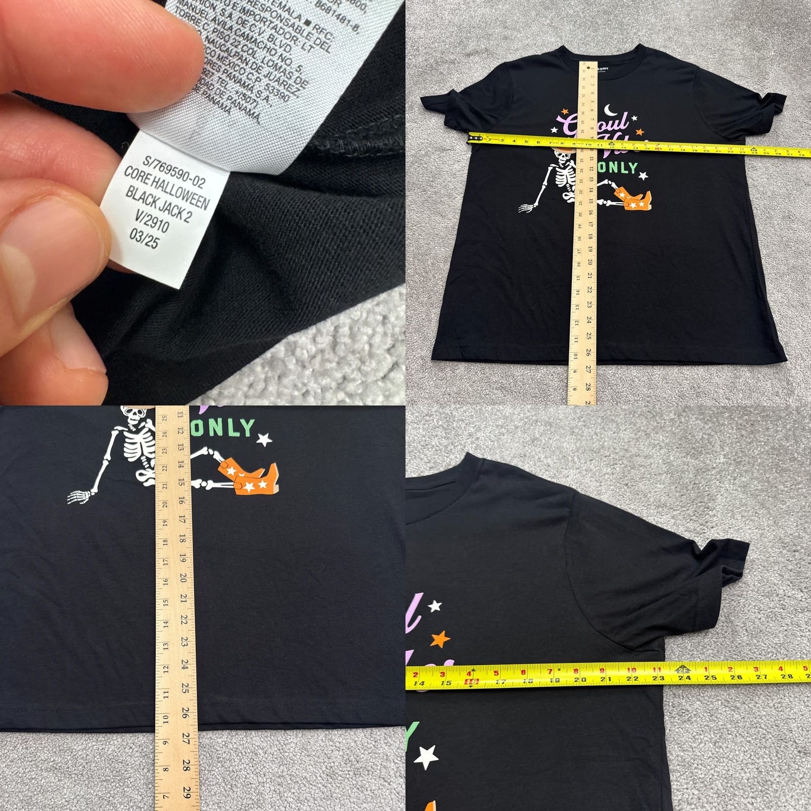 Old Navy VINTAGE Old Navy Ghoul Vibes Only Core Halloween Graphic T-Shirt Men Large Black Tee NWT Size US L / EU 52-54 / 3 - 8 Thumbnail