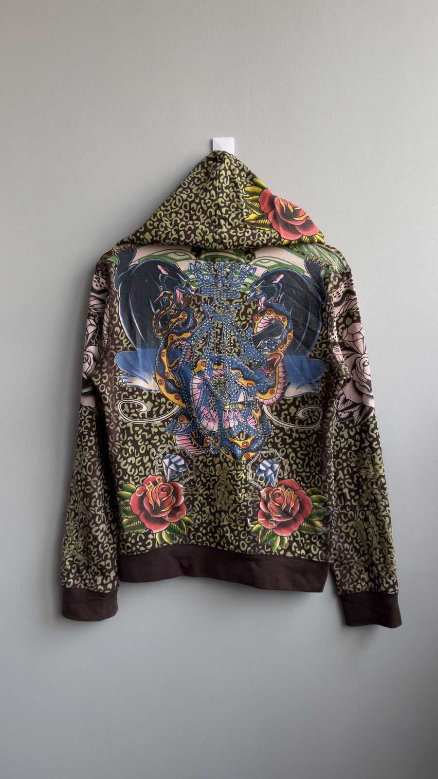 Christian Audigier × Ed Hardy × Vintage Ed Hardy Christian Audigier vintage brown zip hoodie Size M / US 6-8 / IT 42-44 - 6 Thumbnail