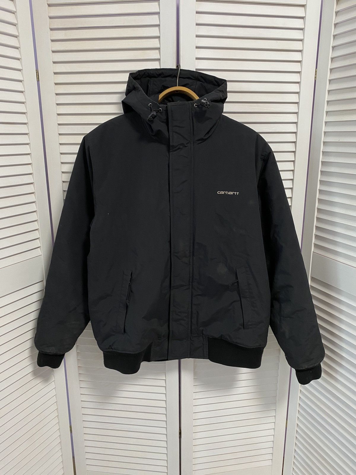 Carhartt 🖤 Vintage Faded Carhartt Hooded Work Jacket Size US XL / EU 56 / 4 - 2 Thumbnail