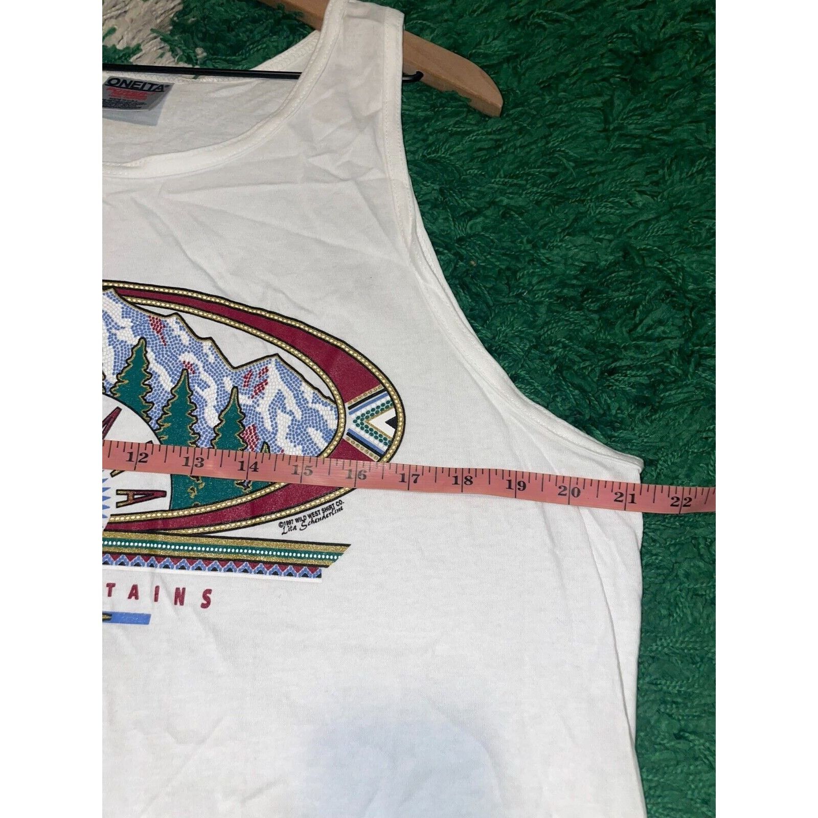 Vintage Vintage Montana Rocky Mountains Tank Shirt White VTG 1997 L Size US L / EU 52-54 / 3 - 9 Thumbnail