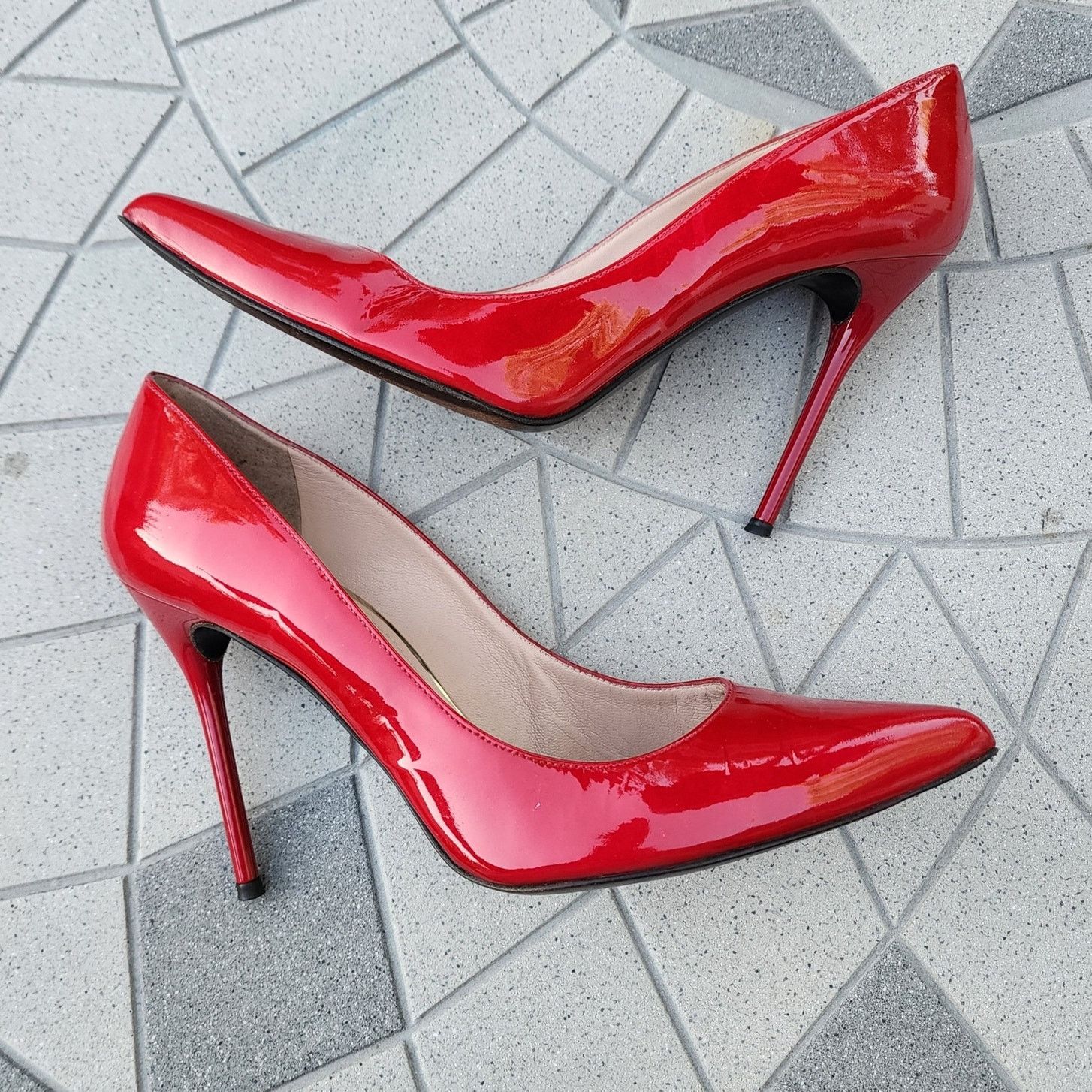 Stuart Weitzman Stuart Weitzman Nouveau Patent Leather Pointed Toe Pumps Grailed
