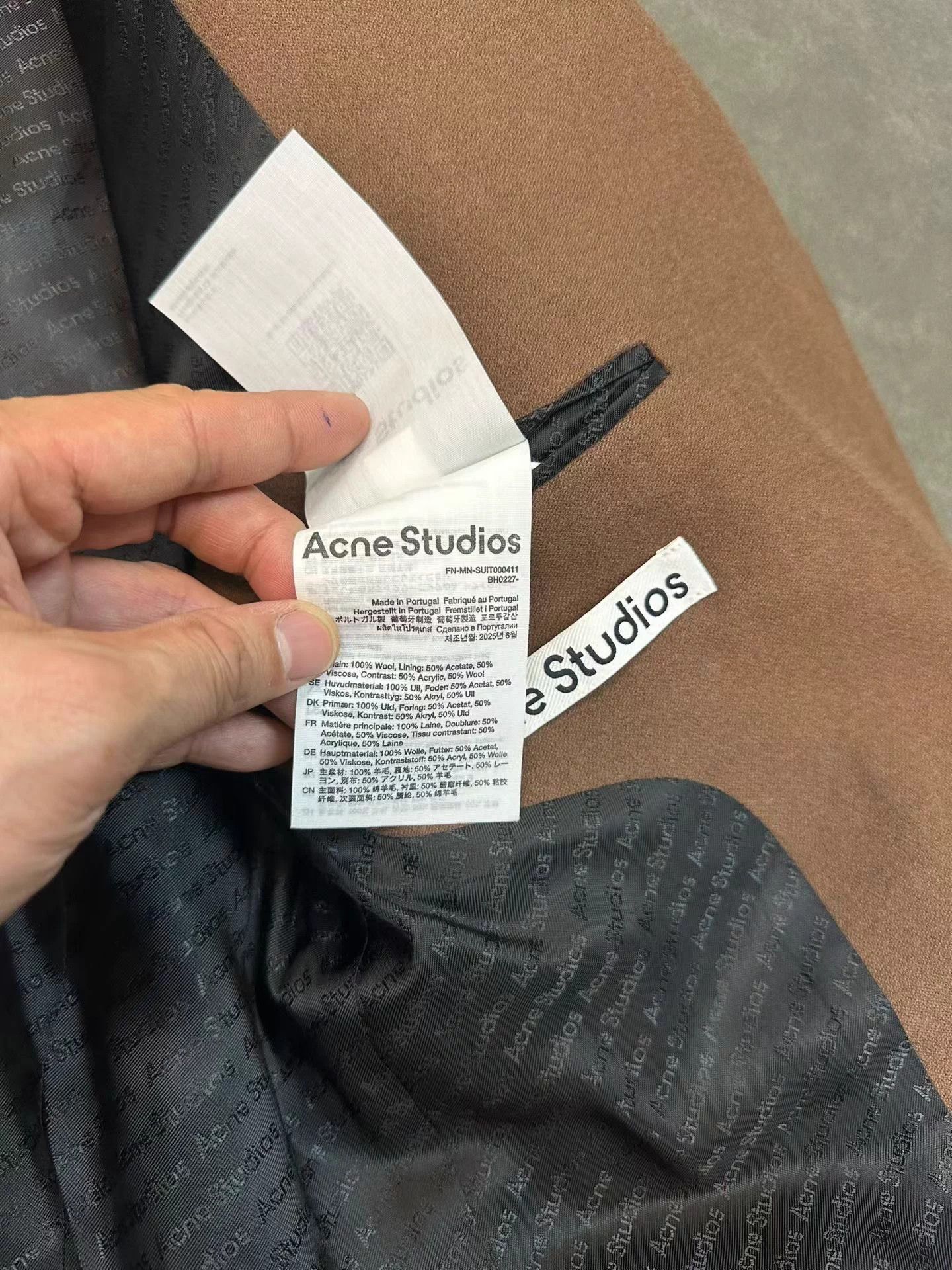 Acne Studios Acne Studios Fitted Suit Jacket Color Blocked 48 Mint Size 48R - 4 Thumbnail