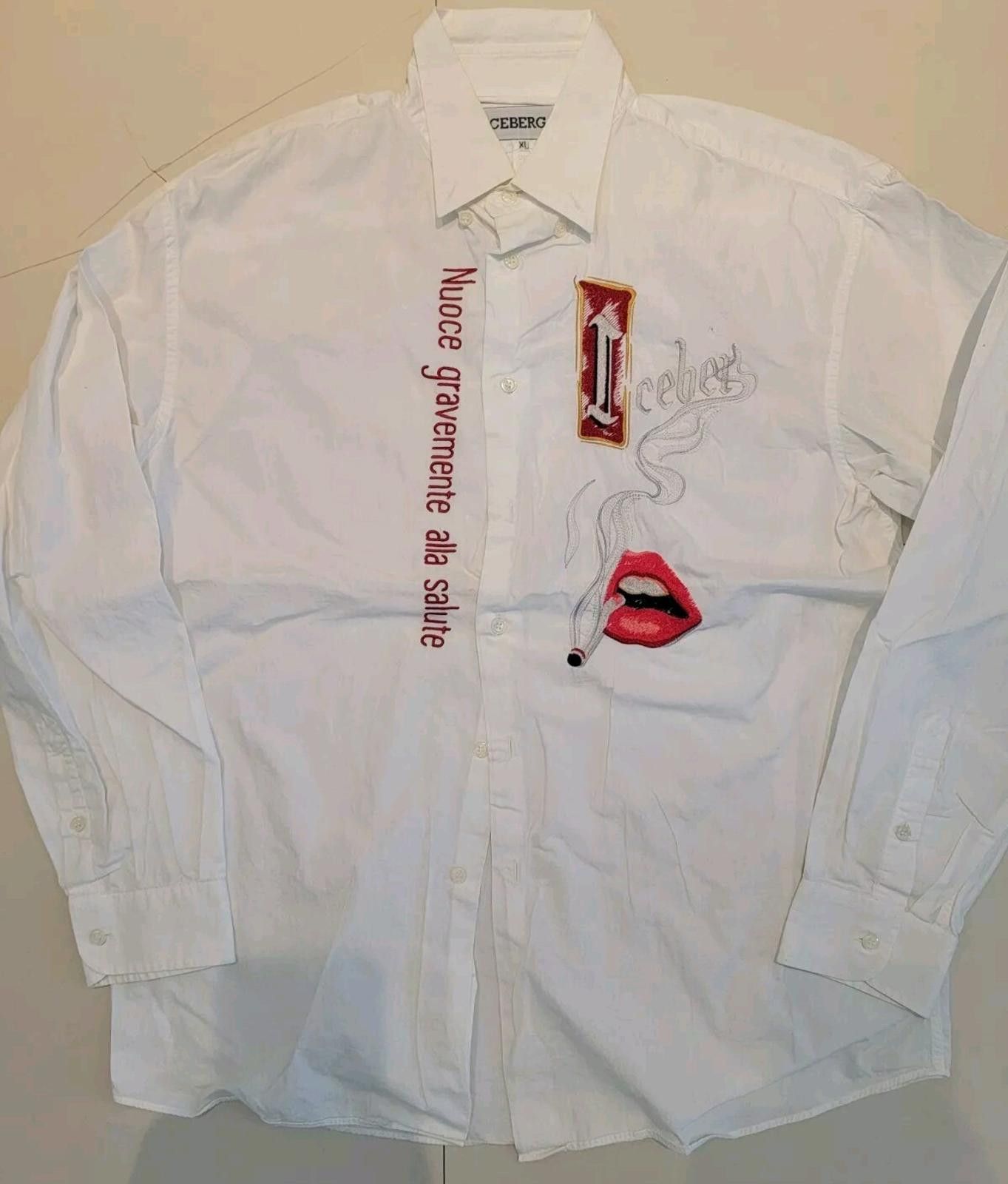 RAGEBLUE RARE Iceberg Mens XL Button Down Shirt Emroidered Graphics Size US XL / EU 56 / 4 - 1 Thumbnail
