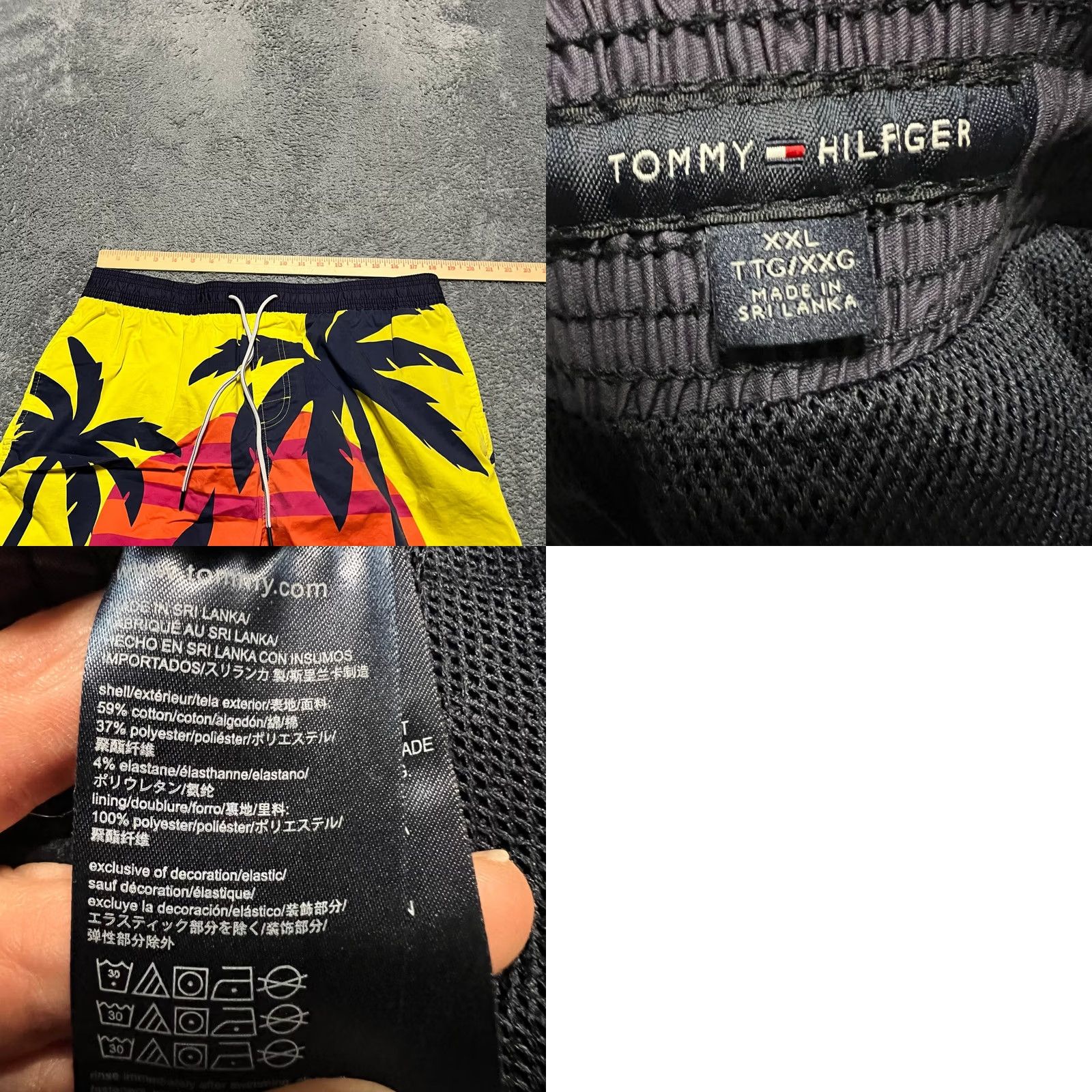 Tommy Hilfiger Tommy Hilfiger Swim Trunks Mens XXL Board Shorts Tropical Loud Neon Size US 39 - 8 Thumbnail