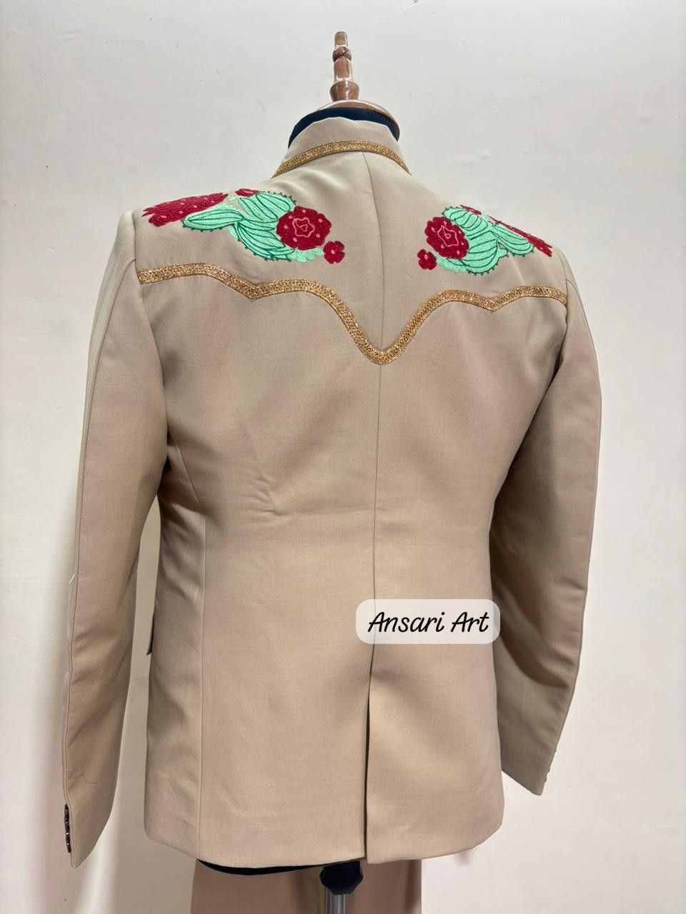 Other Men 3Pc Customized Cactus Embroidery Cocktail Prom Groom Set Size 42L - 5 Thumbnail