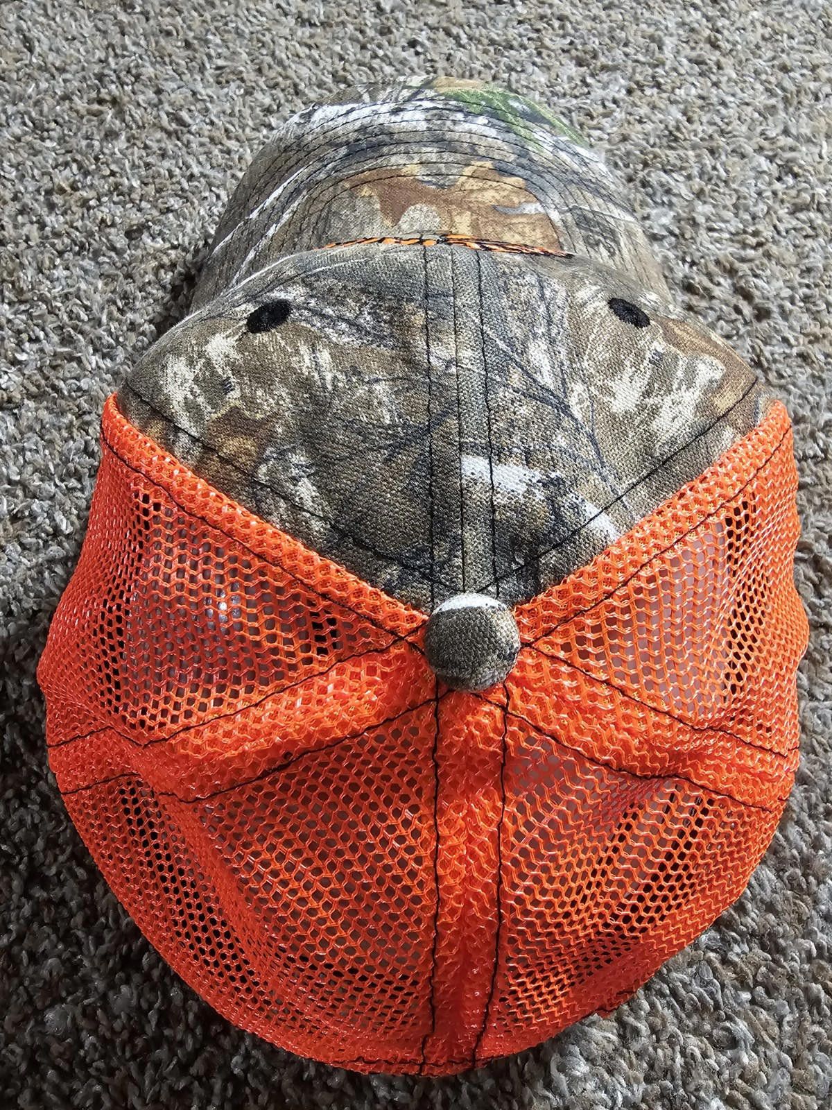 Designer Orange Camo Whitetails Unlimited 40th Hook Loop Hat Size ONE SIZE - 4 Thumbnail