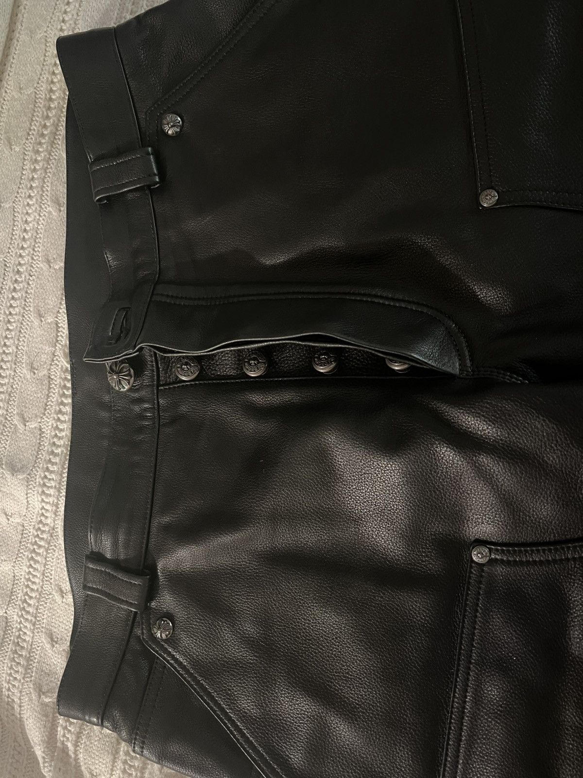 Chrome Hearts Chrome Hearts Double Knee Carpenter Leather Pants Size US 36 / EU 52 - 16 Thumbnail