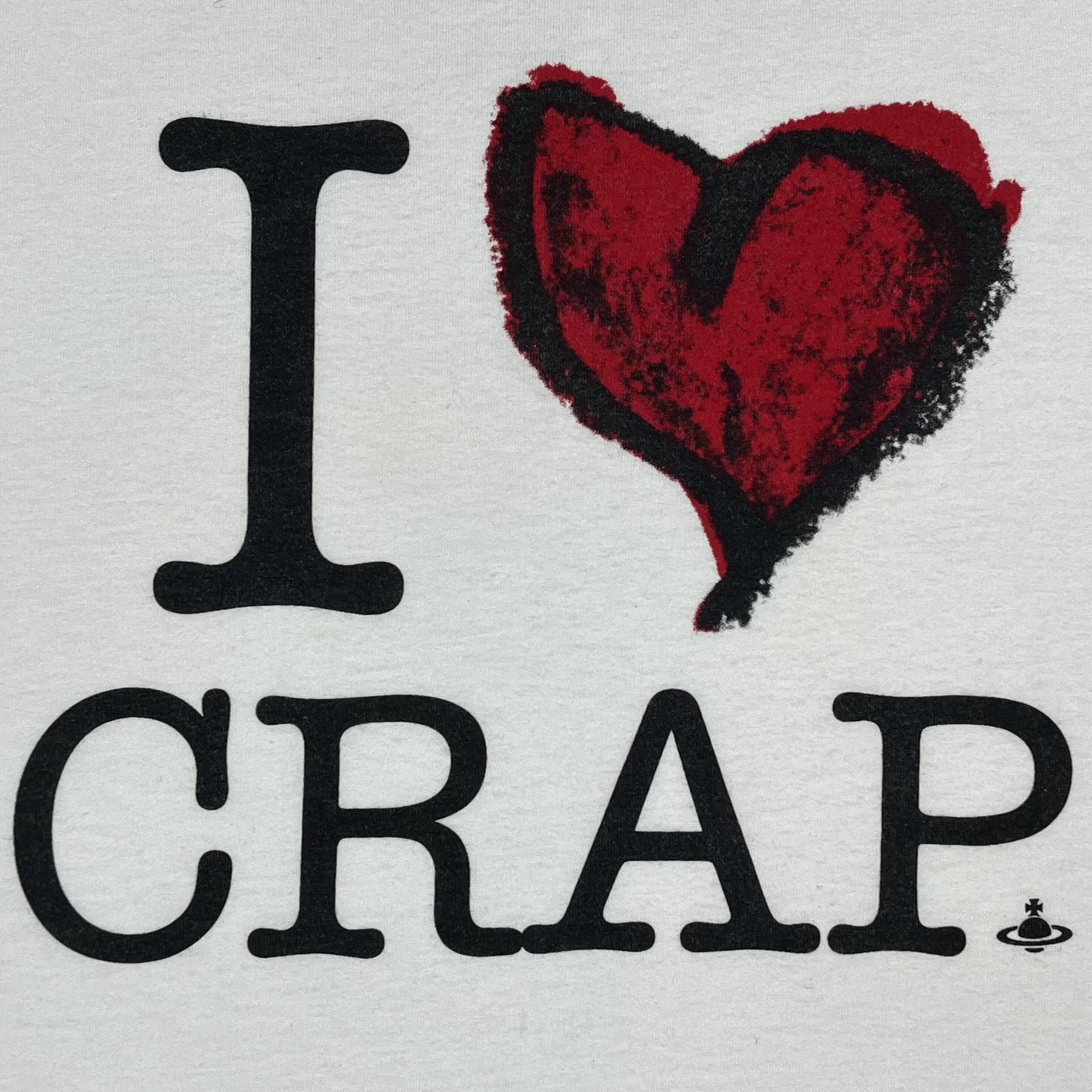 Vivienne Westwood Vivienne Westwood I Love Crap Big Logo Heart T Shirt Size US XXL / EU 58 / 5 - 9 Thumbnail