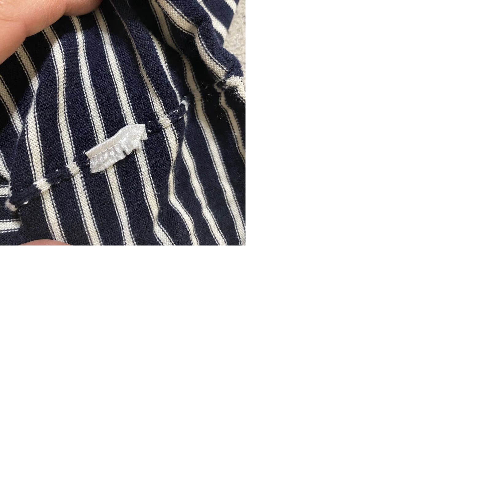 Talbots Talbots Blue Striped Crew Neck Long Sleeve XL Pullover Sweater - Womens Regular Fit, Cotton Knit, Casual Winter Fall Spring, 1093 Size XL / US 12-14 / IT 48-50 - 9 Thumbnail