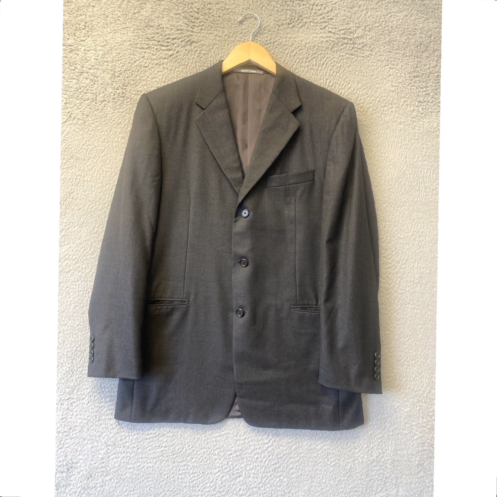 Vintage VINTAGE Hickey Freeman Wool Suit Jacket/Coat Size 40R Gray 3-Button Men’s 2 Piece 3-Button Front Regular Inseam 30" Mens Size 40R - 2 Thumbnail