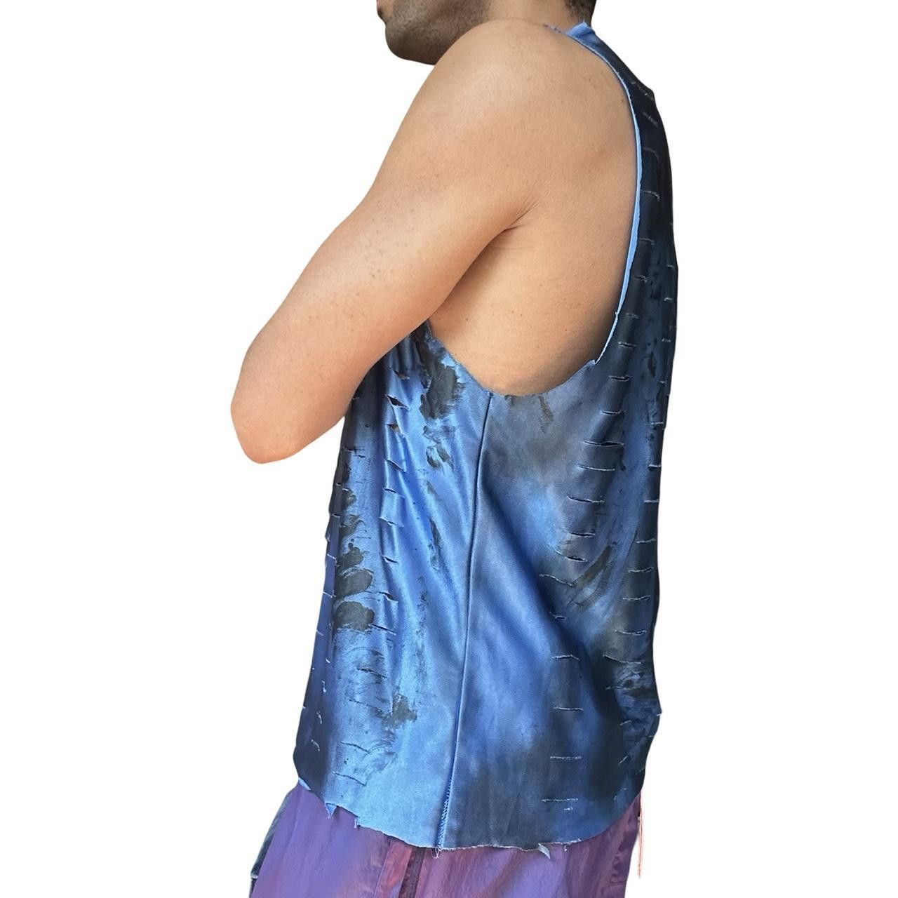 Starter ASTROBOI* x Starter Black + Blue Grunge Tank - MEDIUM Size US M / EU 48-50 / 2 - 4 Thumbnail