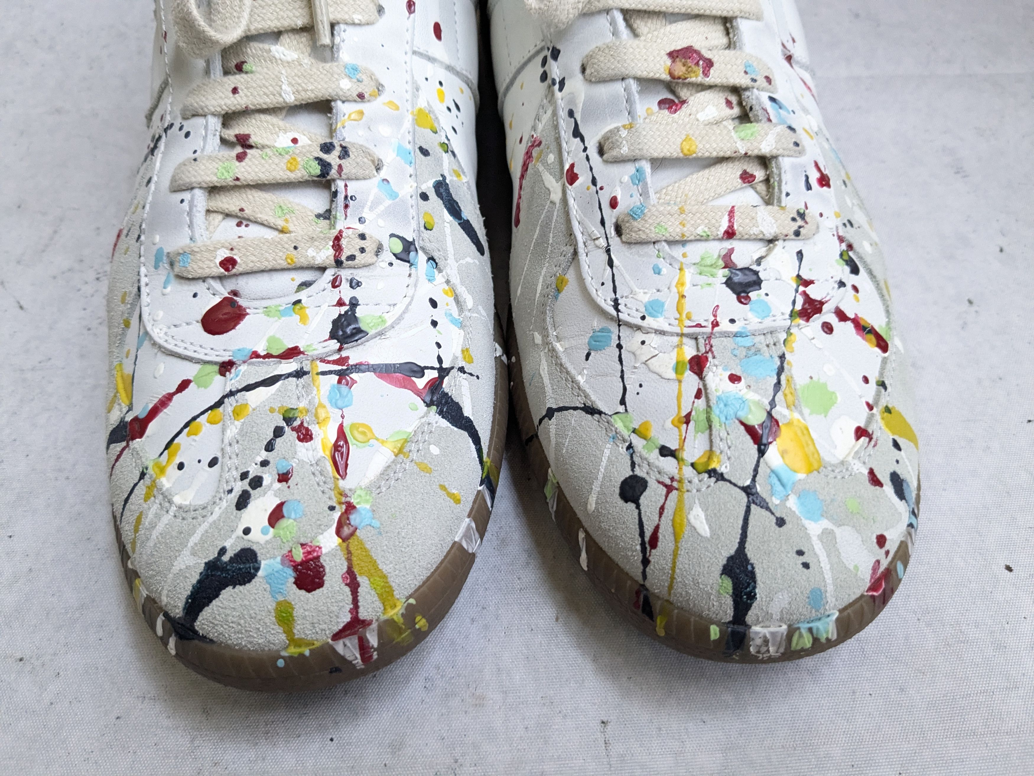 Maison Margiela Mason Margiela GAT Replica 8.5 41.5 Paint Splatter Low Size US 8.5 / EU 41-42 - 5 Thumbnail