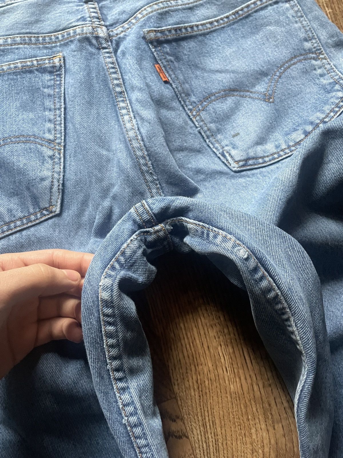 Levi's Vintage Levi’s 615 Baggy Blue Orange tab Faded Jeans Size US 34 / EU 50 - 7 Thumbnail