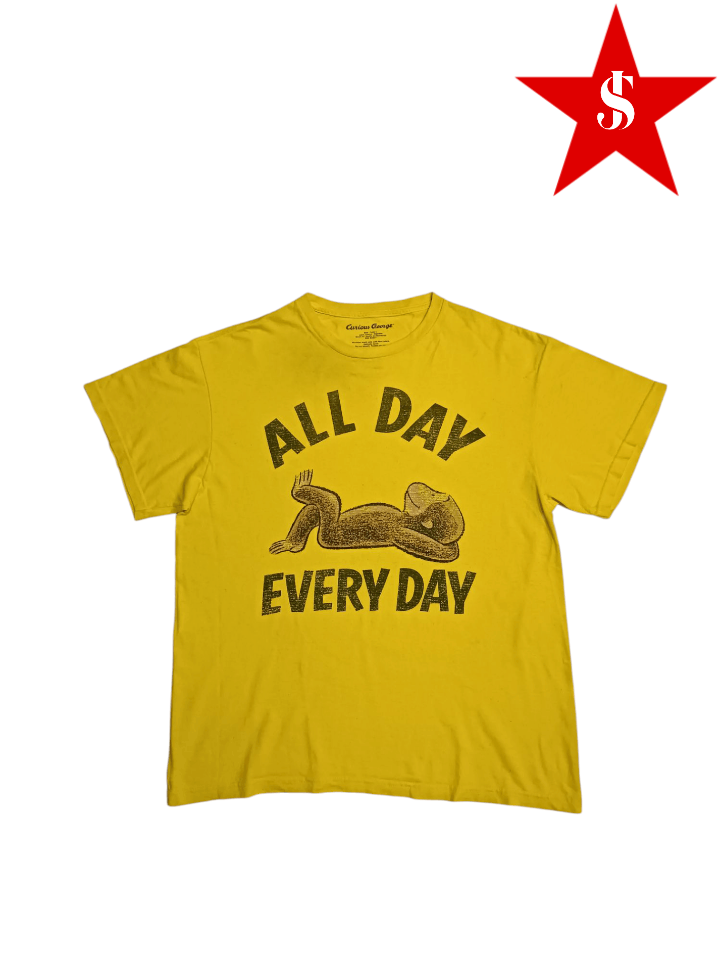 Vintage Vintage Curious George Shirt "All Day Every Day" Size US L / EU 52-54 / 3 - 1 Thumbnail