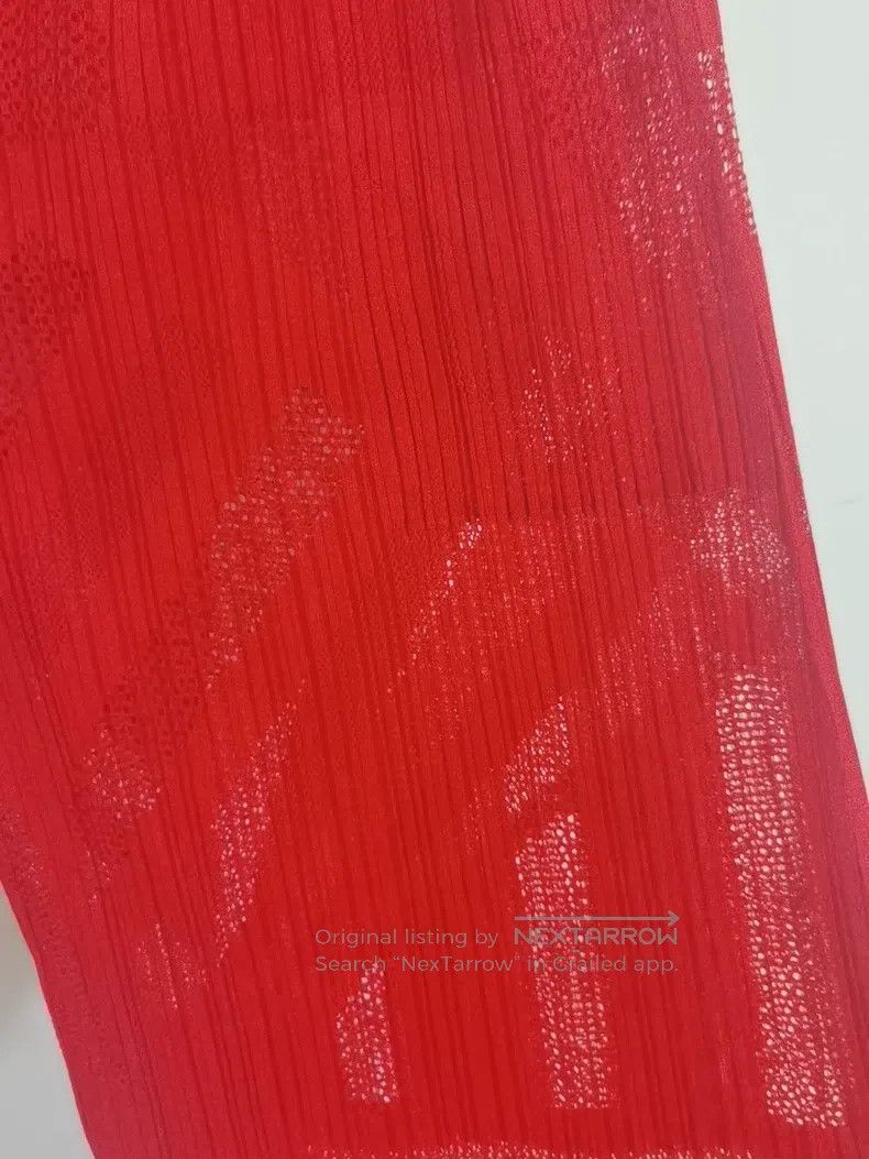 Issey Miyake Issey Miyake size:3 Orange Red Cutout Pattern Pants Size 22" - 4 Thumbnail