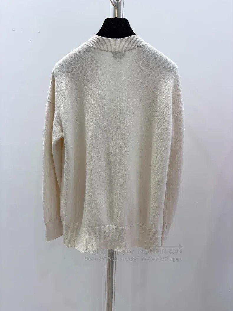 Chanel Chanel White knitted beaded 5 cardigans coat Size XS / US 0-2 / IT 36-38 - 2 Thumbnail