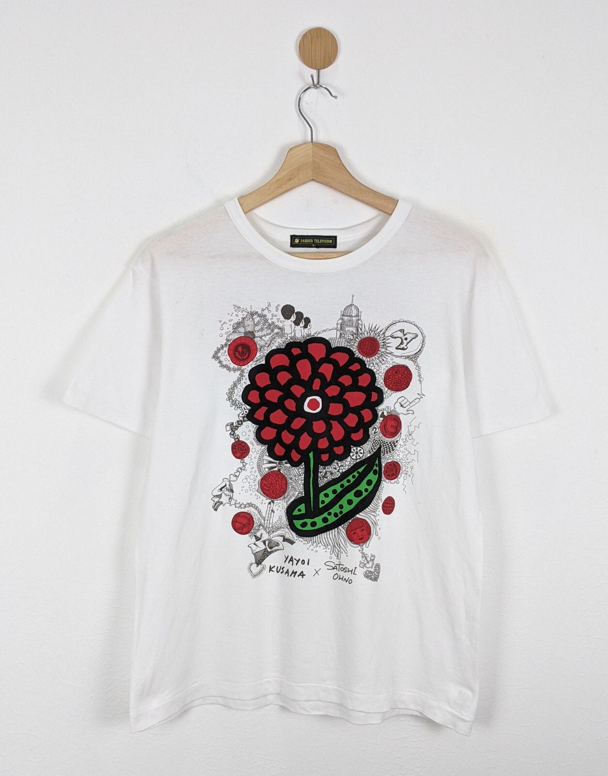 Japanese Brand Vintage Yayoi Kusama x Satoshi Ohno 24 hour television shirt Size US M / EU 48-50 / 2 - 1 Thumbnail