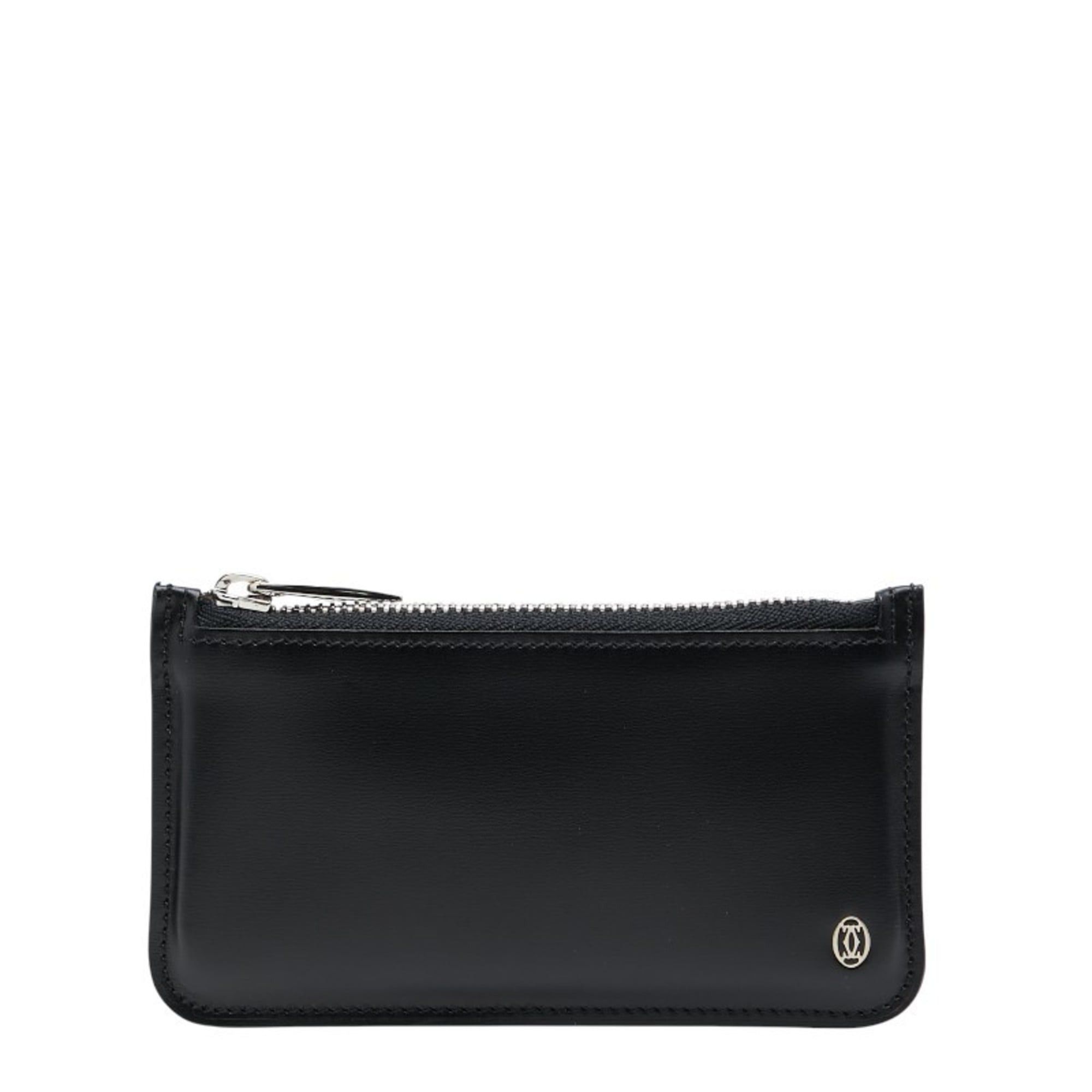 Cartier Cartier Pasha Line Wallet/Coin Case Black Leather Women's CARTIER Size ONE SIZE - 1 Thumbnail