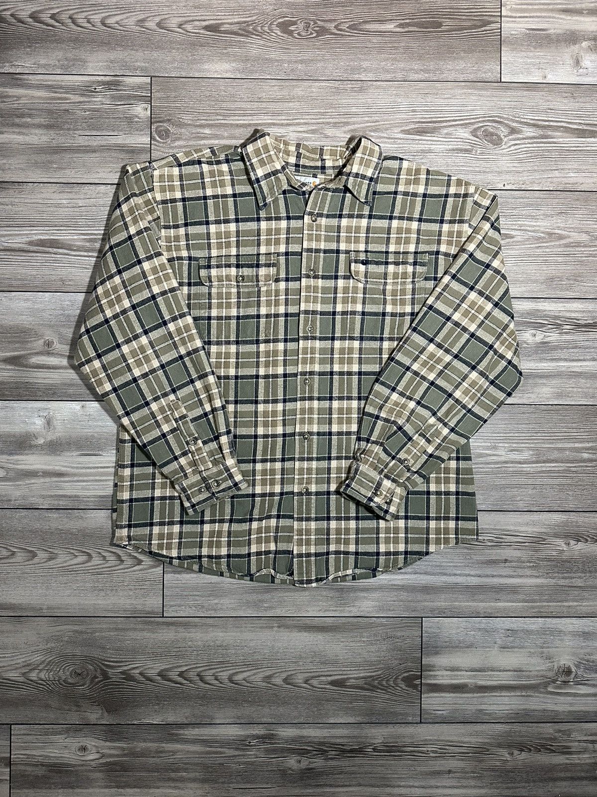 Carhartt Carhartt Flannel Button Up Shirt Size US XL / EU 56 / 4 - 1 Thumbnail