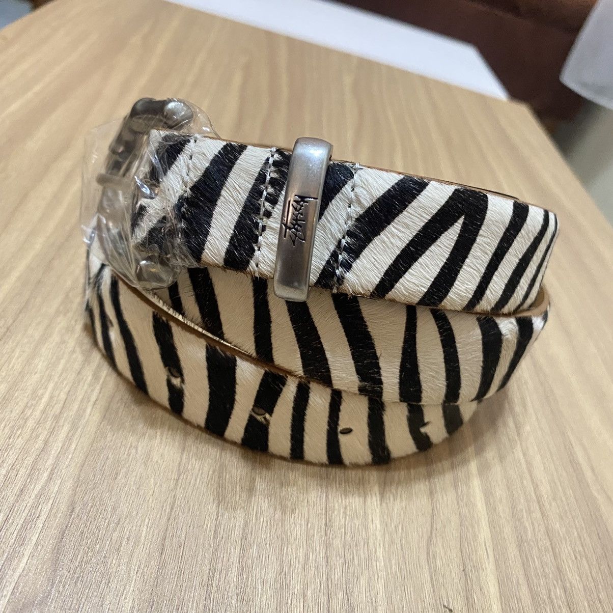 小物 stussy bamboo buckle belt zebra Stussy Stussy Bamboo Belt Zebra Fur | Grailed
