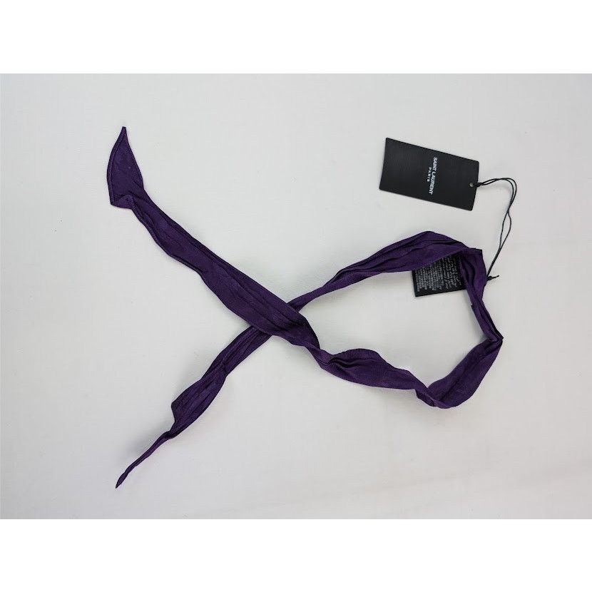 Saint Laurent Paris o1rshd1 Q:4 / Size: OS / Foulard Cravate Cour Scarf Purple Size ONE SIZE - 8 Thumbnail