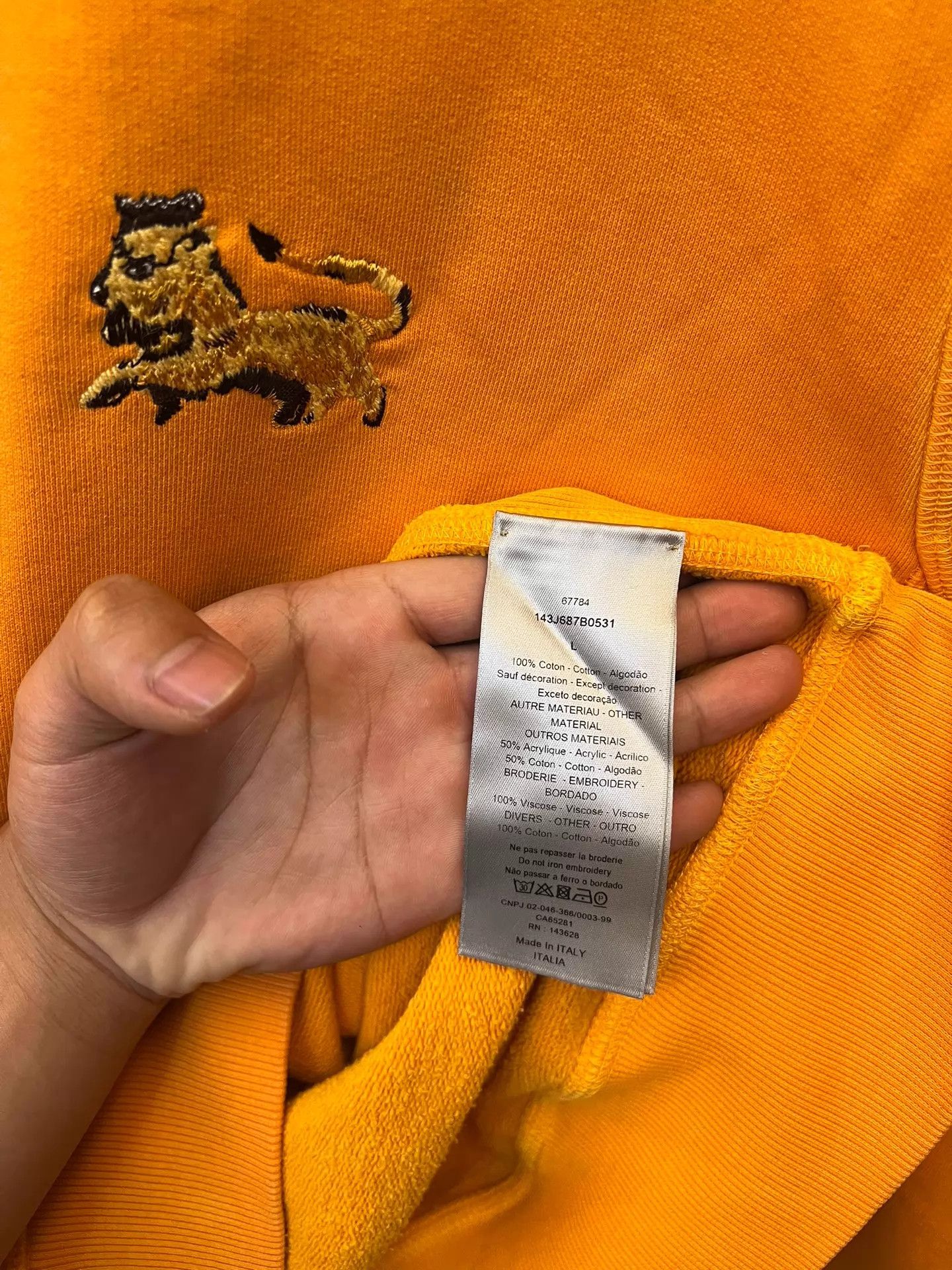 Dior Dior × Peter Doig Crew Orange L Sweatshirt New Worn Once Size L / US 10 / IT 46 - 4 Thumbnail
