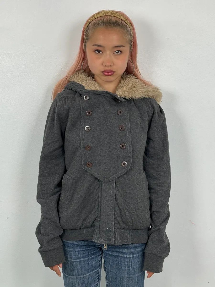 Marc Jacobs Marc Jacobs Grey Napoleon Fur Buttoned Hooded Sweater Size US S / EU 44-46 / 1 - 2 Thumbnail