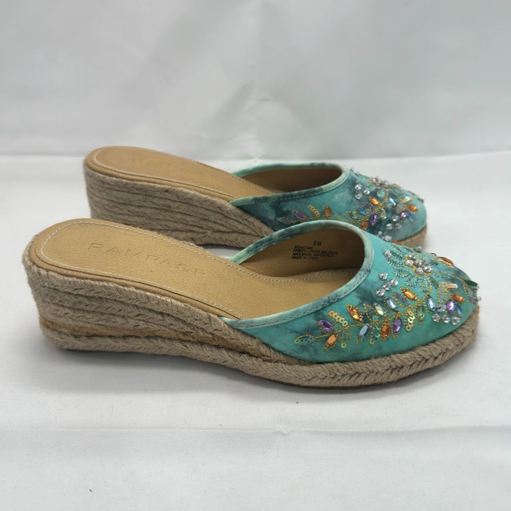 Vintage VINTAGE Rampage Espadrille Sandals 9 Wedge Boho Hippie Grunge Fairy Bohemian Sandals & Flip Flops Womens Size US 9 / IT 39 - 3 Thumbnail