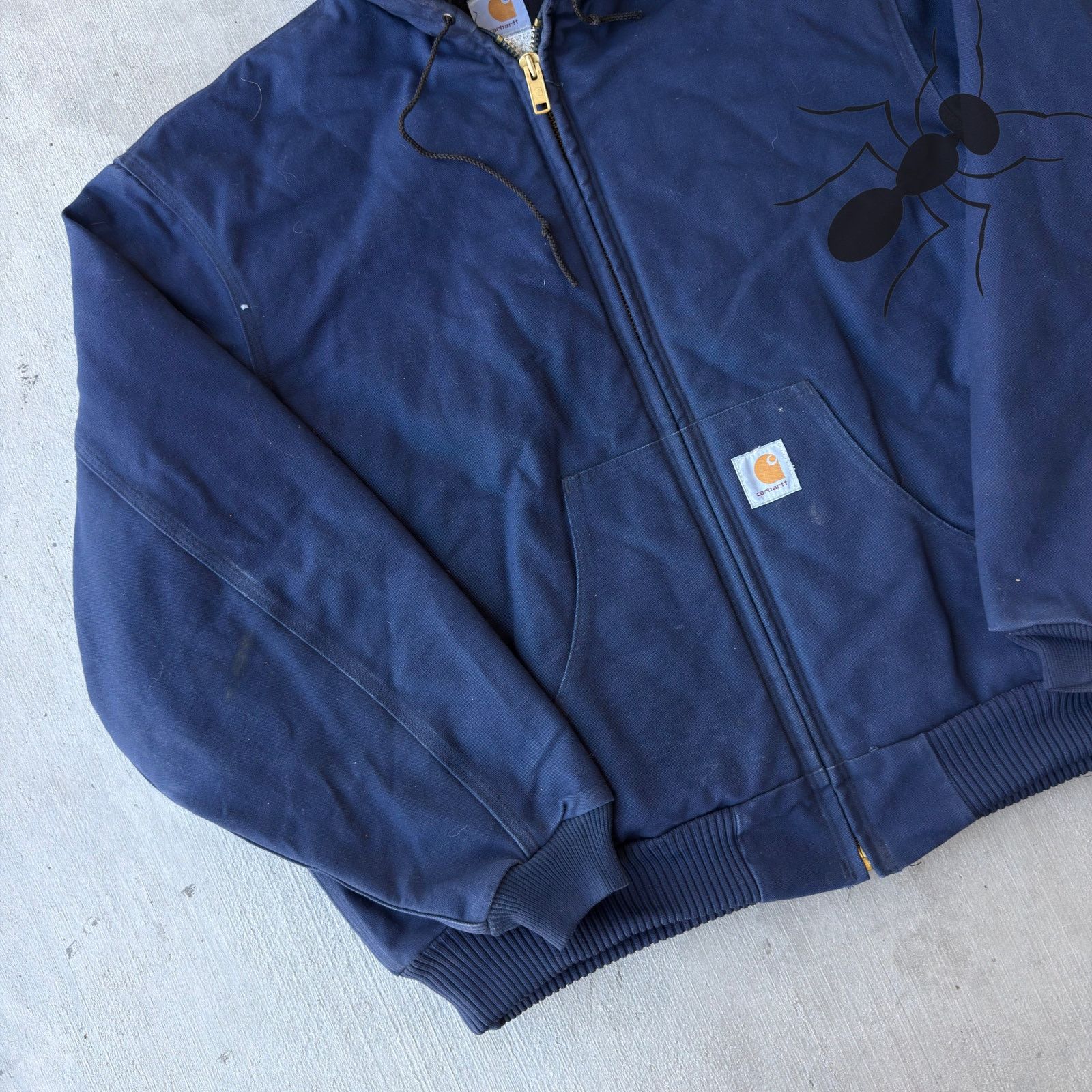 Carhartt × Vintage Vintage Carhartt J04 NVY hooded work wear jacket Size US XXL / EU 58 / 5 - 2 Thumbnail