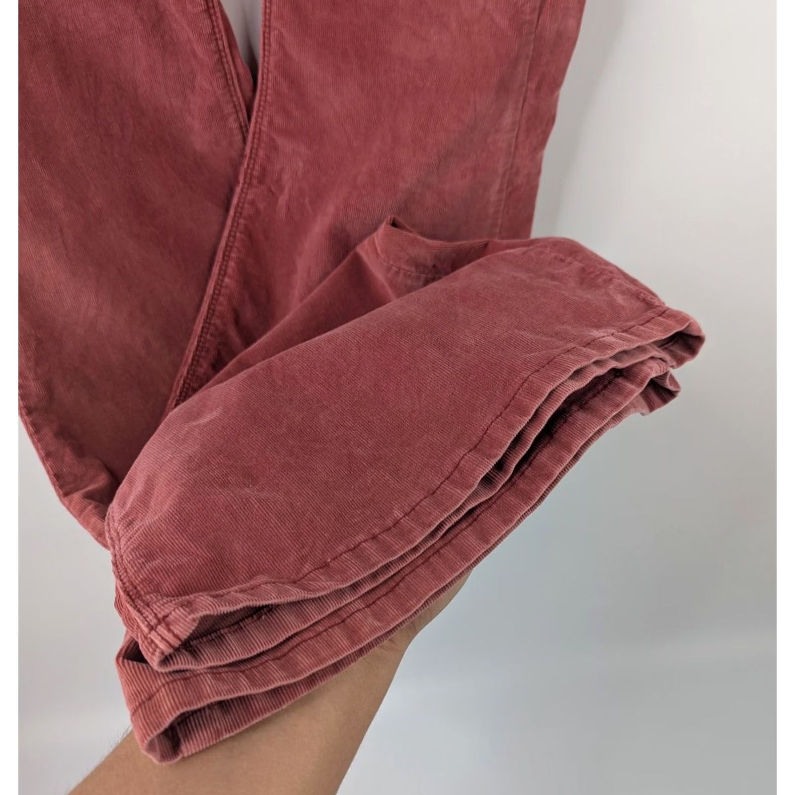 Free People VINTAGE Free People We The Free Rose Pink Corduroy Pull-on Flare Jeans Sz 28 Boho Hippie Size 28" / US 6 / IT 42 - 3 Thumbnail