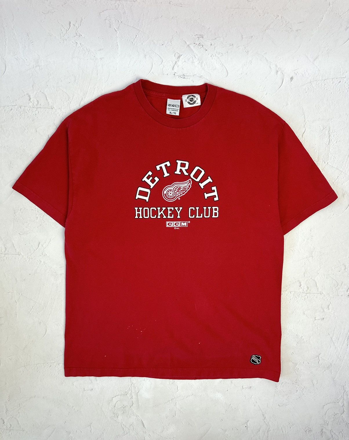 NHL × Vintage Vintage Detroit Hockey Club Red T-shirt Size US XL / EU 56 / 4 - 1 Thumbnail