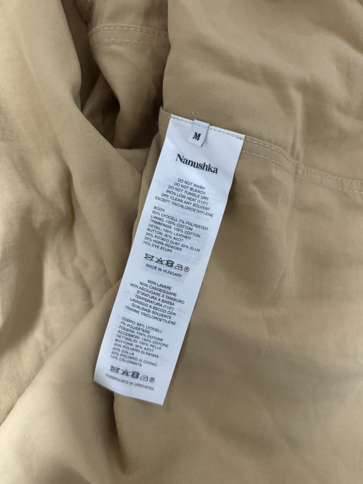 Nanushka Tan Hooded Trench Coat Size US M / EU 48-50 / 2 - 4 Thumbnail