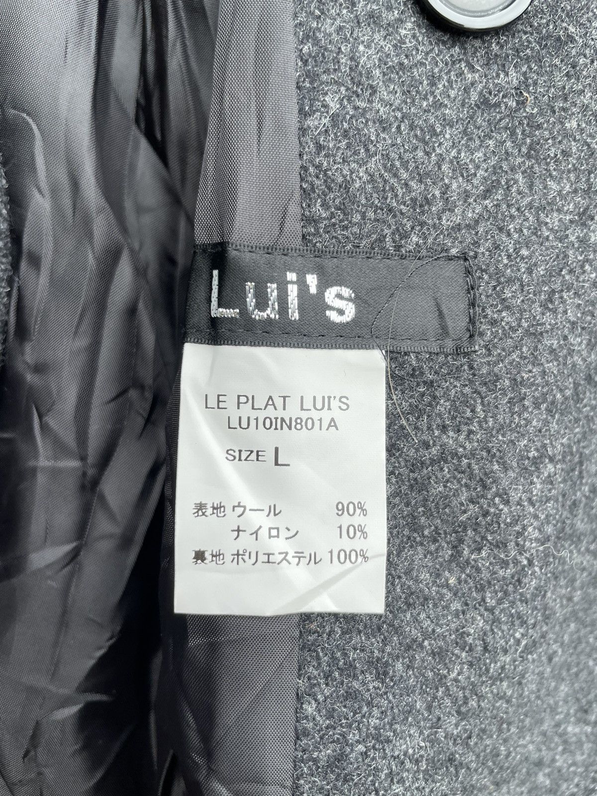 Japanese Brand RARE🔥 Lui's Pea Coat Wool With Detachable Shoulder Pads Size US S / EU 44-46 / 1 - 6 Thumbnail