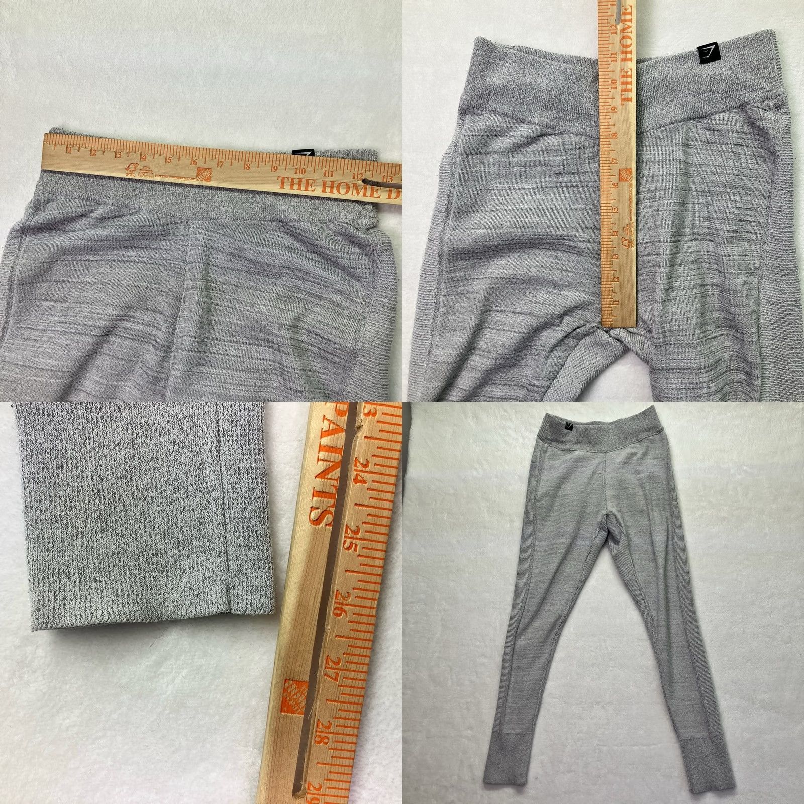 Gymshark Gymshark Time Out Leggings Jogger Running Tight Knit Gray Womens Size M Size 32" / US 10 / IT 46 - 9 Thumbnail