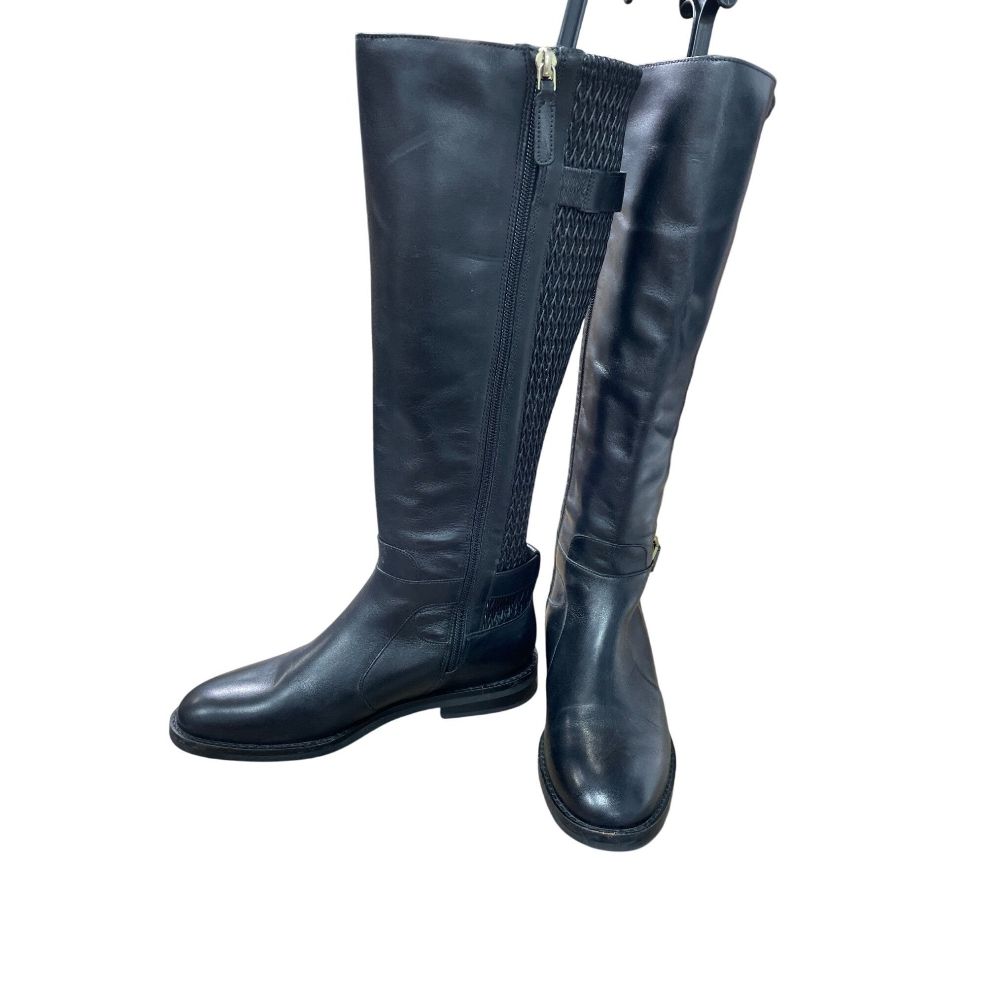 Cole Haan Cole Haan Womens black Leather Knee-High Equestrian Riding B Size US 6.5 / IT 36.5 - 2 Thumbnail