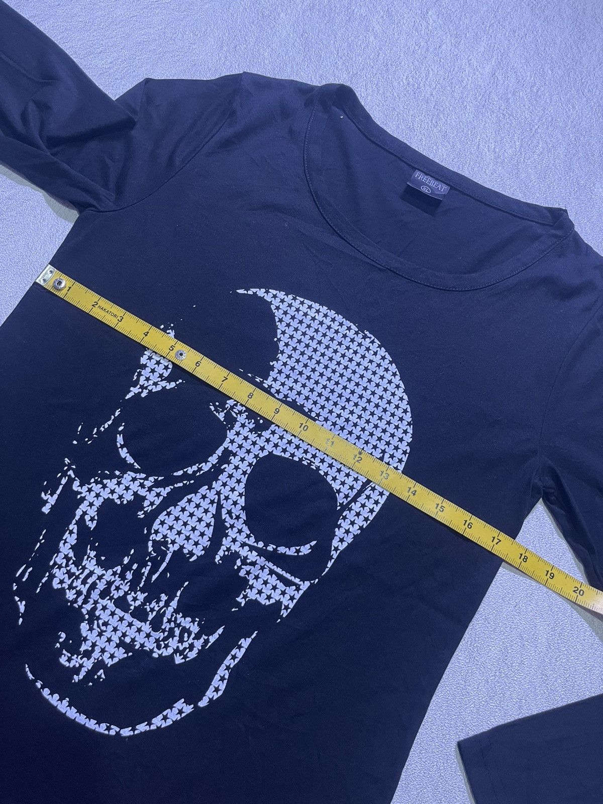 Japanese Brand Y2K FREE BEAT long sleeve tshirt big skull motif Size US M / EU 48-50 / 2 - 8 Thumbnail