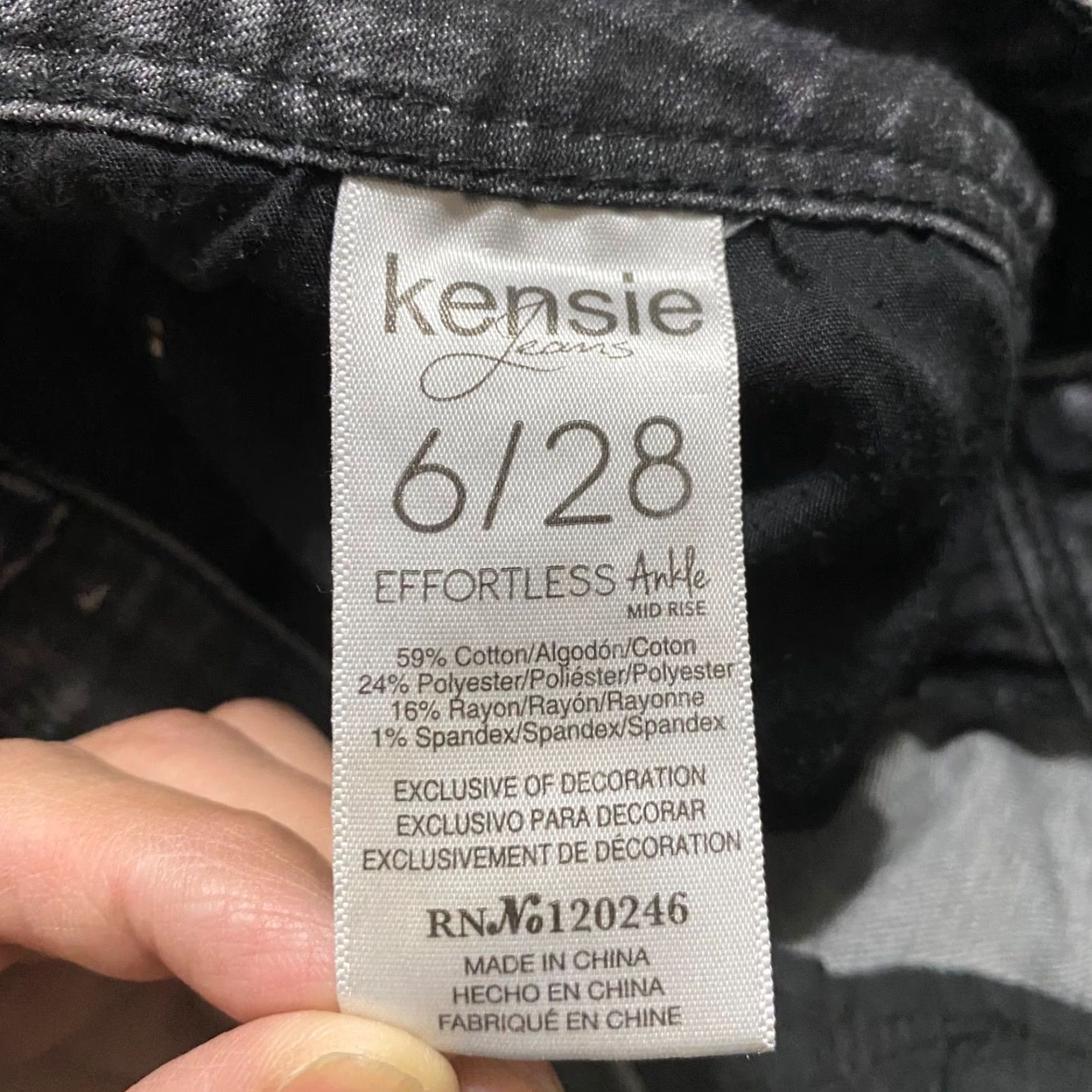 Vintage Kensie Jeans Jeans Gray Medium Wash Mid Rise Ankle Distress 6 Regular Denim Pants Women’s Shirt? Size 28" / US 6 / IT 42 - 4 Thumbnail