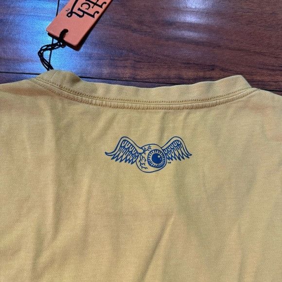 Designer × Von Dutch NWT VON DUTCH DISTRESSED LOGO MUSTARD YELLOW T-SHIRT SZ EXTR Size US XL / EU 56 / 4 - 7 Thumbnail