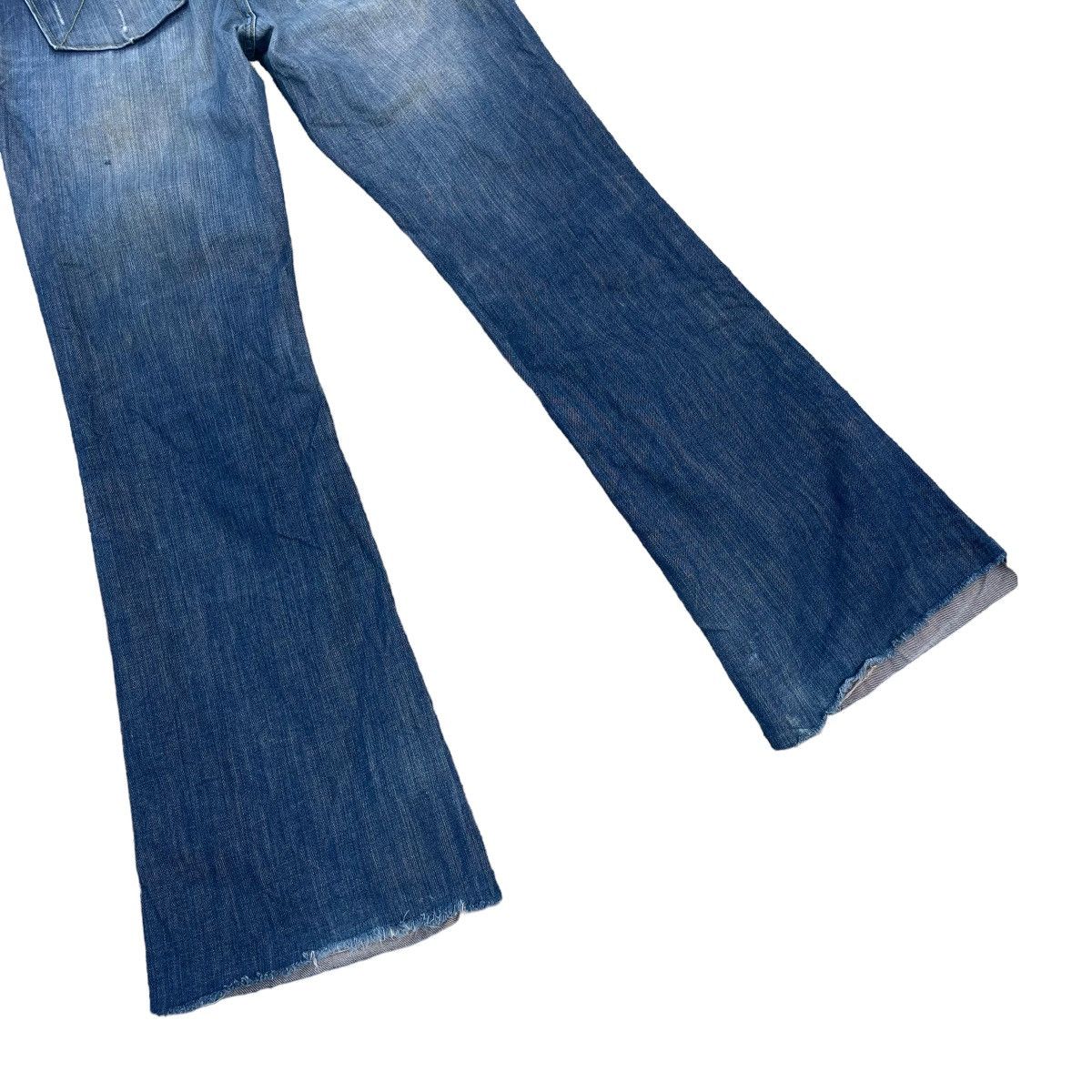 If Six Was Nine BAB 109 DISTRESSED FLARE DENIM PANTS Size 29" - 6 Thumbnail