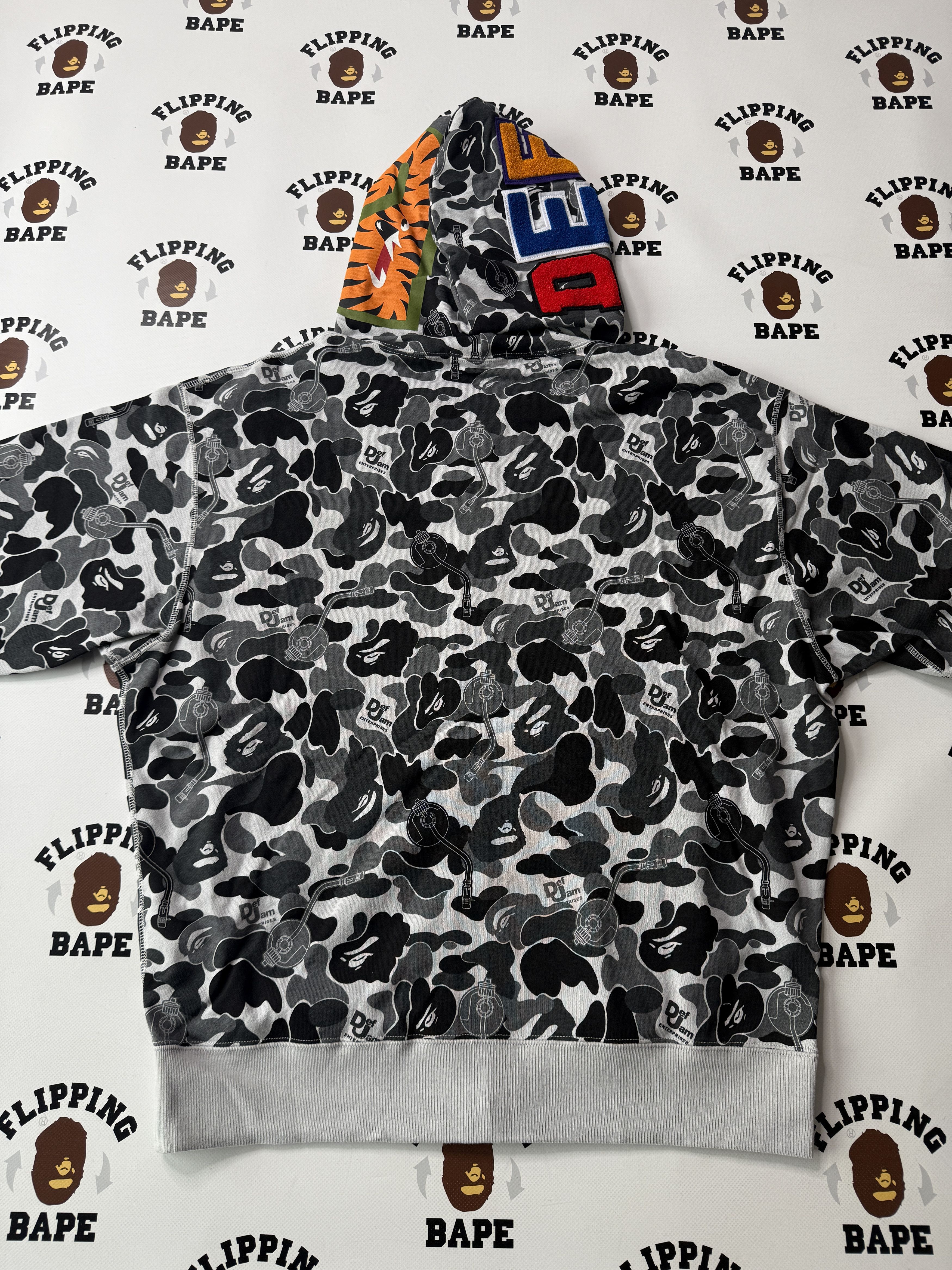 Bape BAPE X DEF JAM CAMO SHARK RELAXED FIT FULL ZIP HOODIE Size US L / EU 52-54 / 3 - 7 Thumbnail