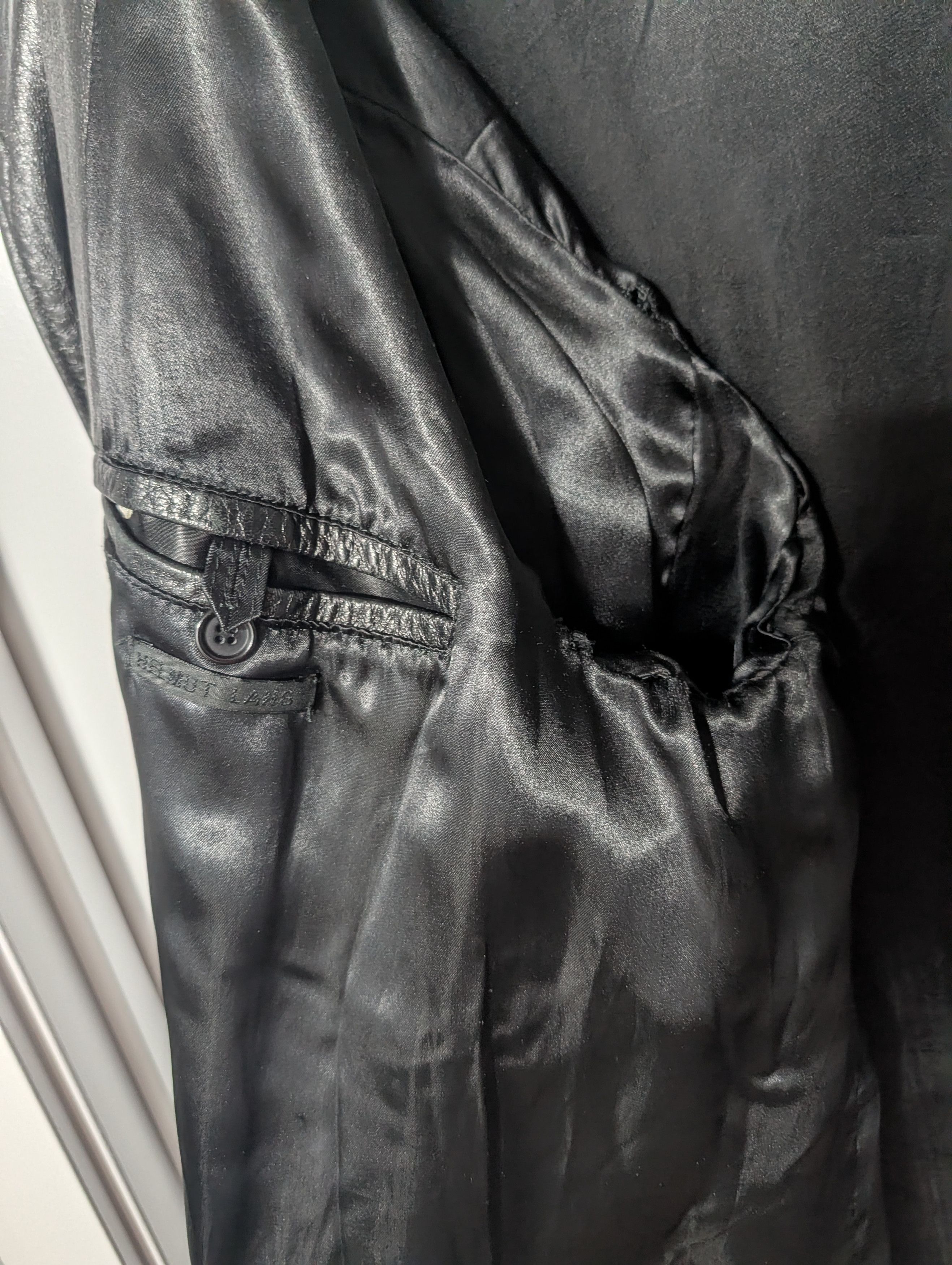Helmut Lang Vintage Archive Leather Coat Jacket Blouson