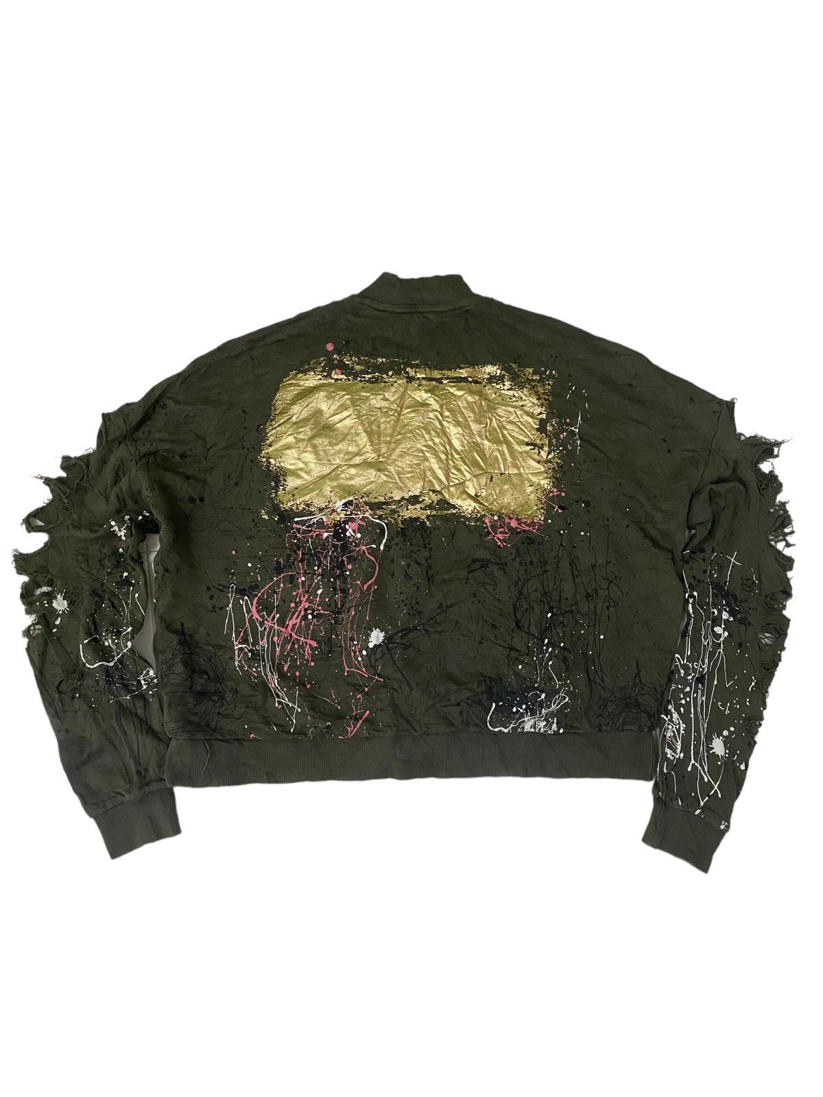 Zara Zara Woman Painted Distressed Style Sweatshirt Size S / US 4 / IT 40 - 6 Thumbnail