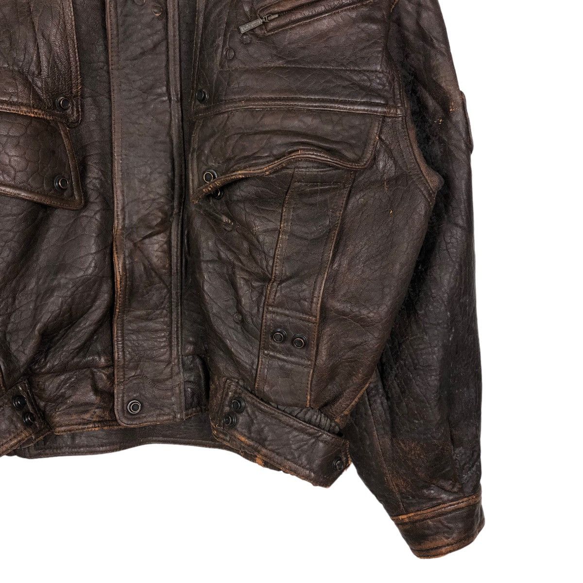 Japanese Brand 🔥Vtg Leather Jacket Wind Armor Mink Fur Collar Issey Miyake Size US L / EU 52-54 / 3 - 5 Thumbnail