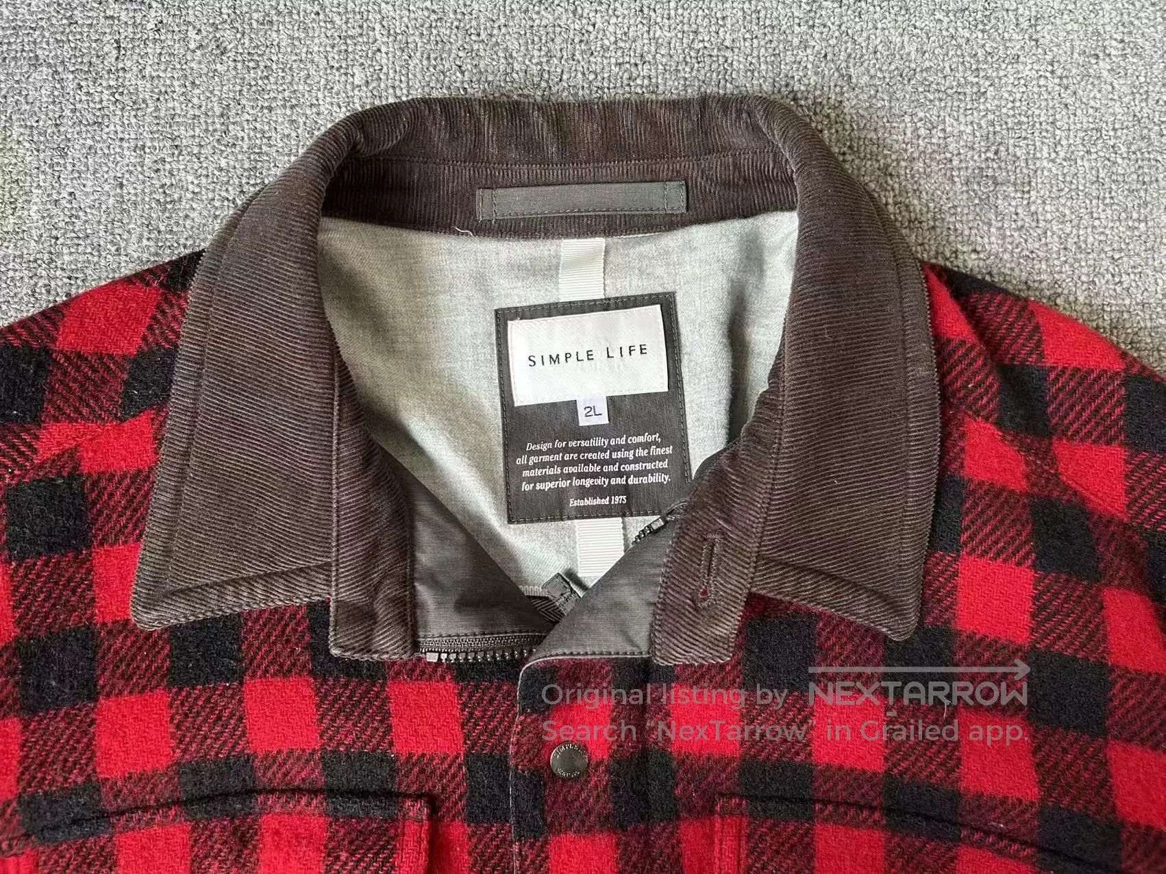Woolrich Woolen Mills woolrich red plaid flannel shirt jacket. Size US XXL / EU 58 / 5 - 3 Thumbnail