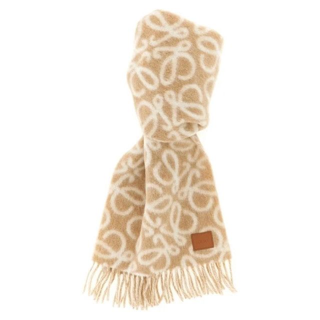 Loewe LOEWE Beige Wool Scarf New & Authentic Size ONE SIZE - 1 Thumbnail