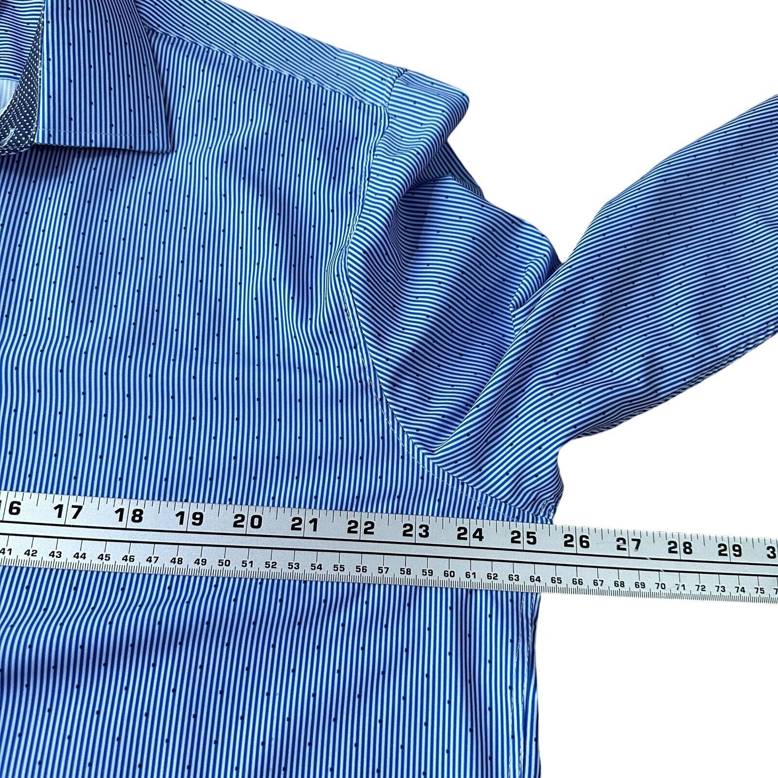 Other WRK Dress Shirt Men's 18 Blue 4 Way Stretch Slim Spread Size US XL / EU 56 / 4 - 8 Thumbnail