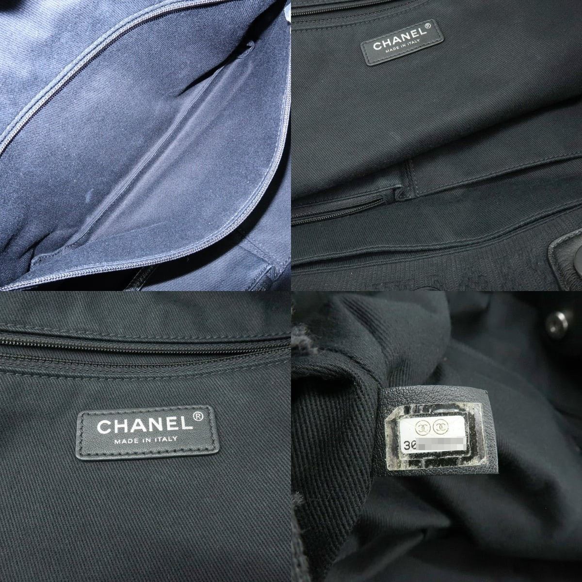 Chanel Chanel Deauville Canvas Tote Black Size ONE SIZE - 7 Thumbnail