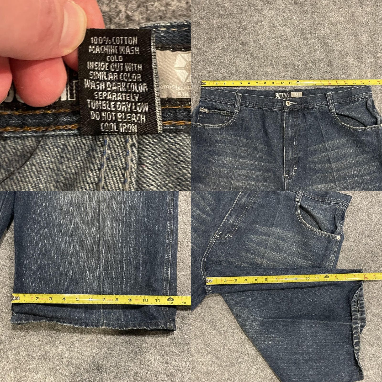Southpole VINTAGE Southpole Bermuda Shorts Men Blue 42 Relaxed Fit 16" Inseam Denim Pocket Front Flat Front Casual Jeans Size US 42 / EU 58 - 8 Thumbnail